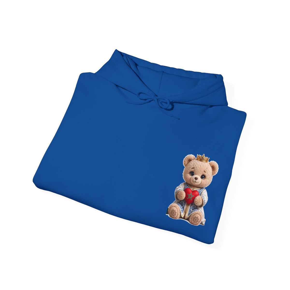 Teddy Bear Hoodie — Cute Crowned Bear Holding Heart Pullover - LUMÏA
