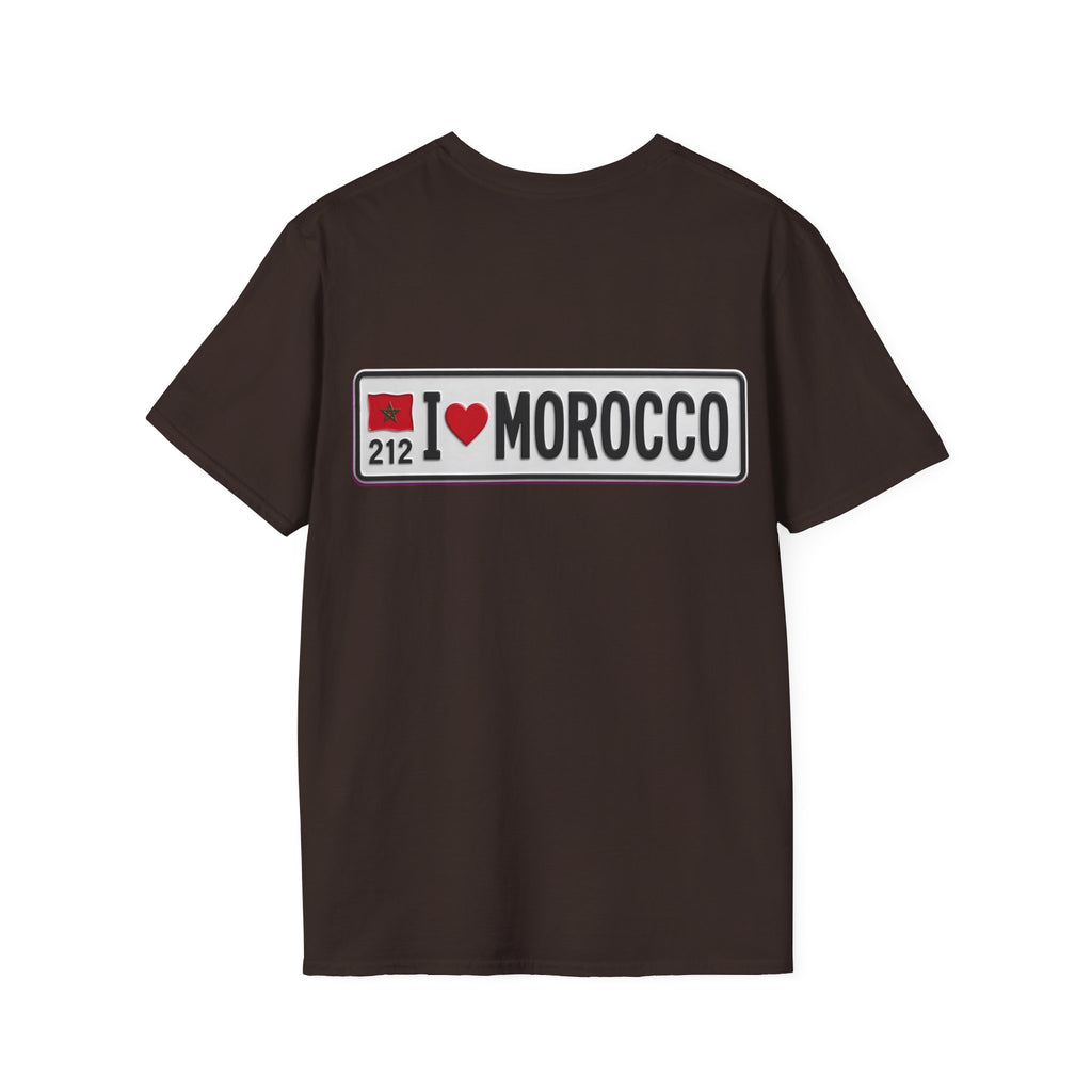 Morocco 212 License Plate T-Shirt — Minimal Vintage Auto Tee