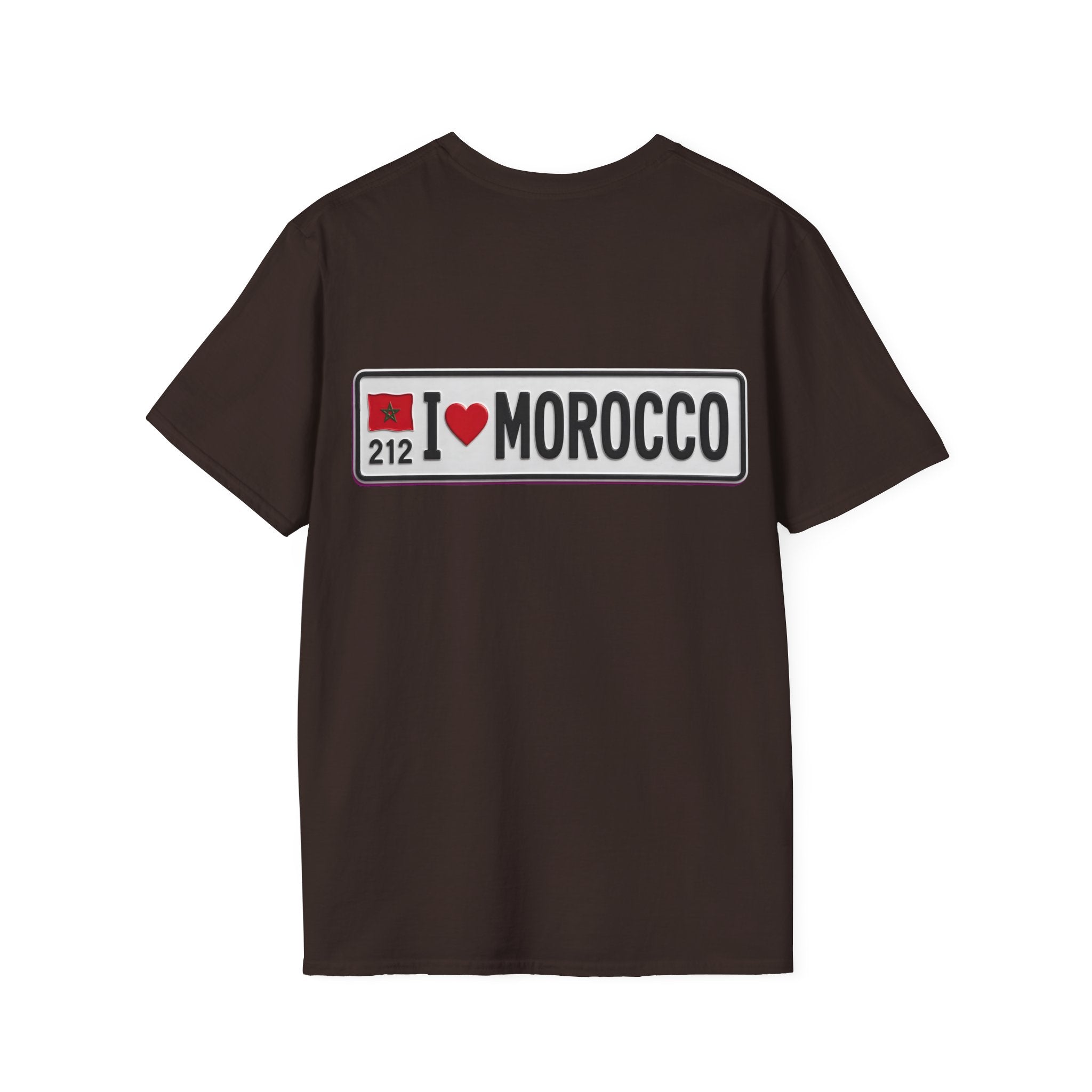Morocco 212 License Plate T-Shirt — Minimal Vintage Auto Tee