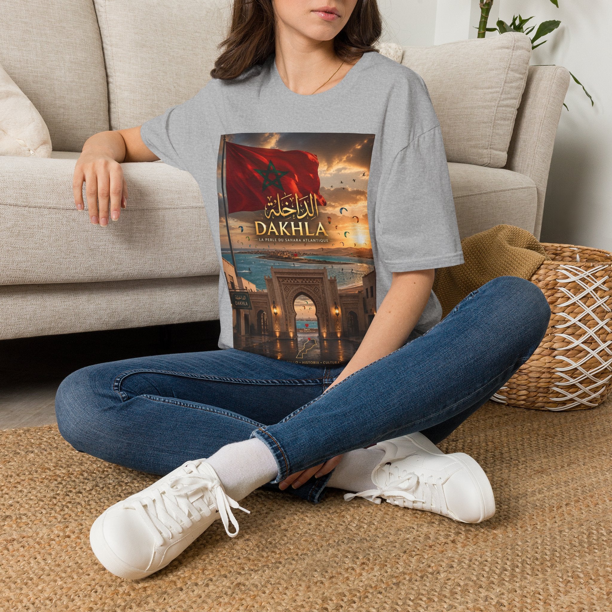 Dakhla Flag T-Shirt — Moroccan Dakhla Scenic Graphic Tee