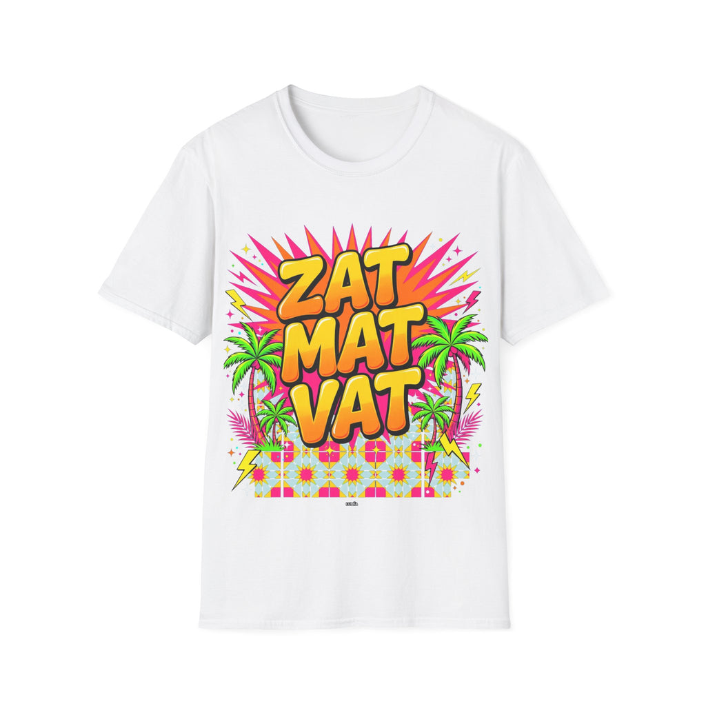 Zat Mat Vat Tropical Pop T-Shirt — Bright Hawaiian Graphic Tee