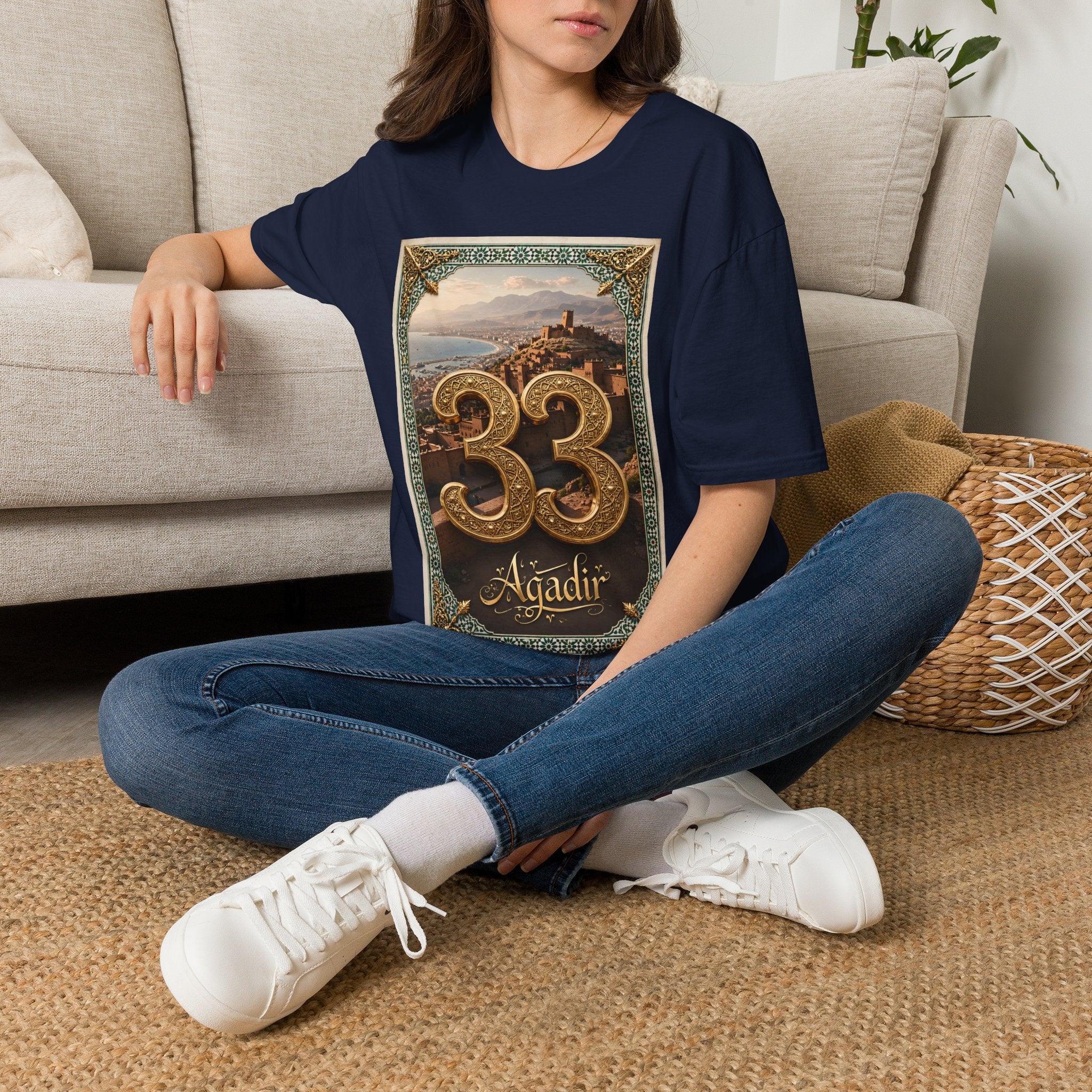 Moroccan Agadir 33 Vintage Poster T-Shirt