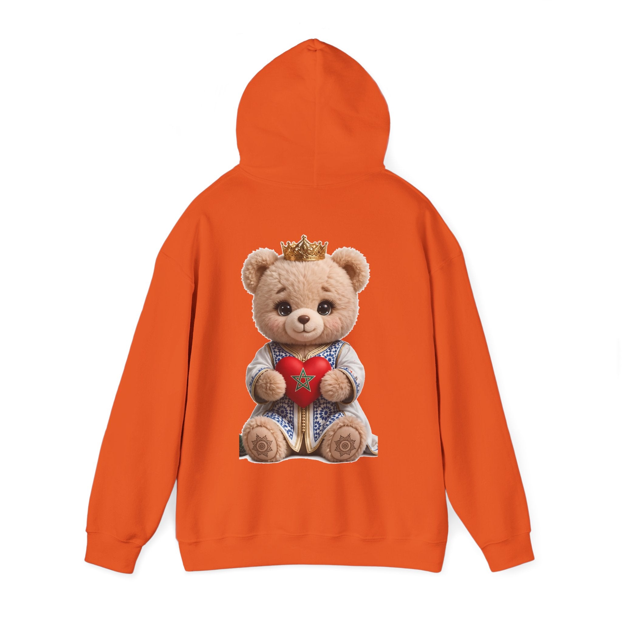 Teddy Bear Hoodie — Cute Crowned Bear Holding Heart Pullover - LUMÏA