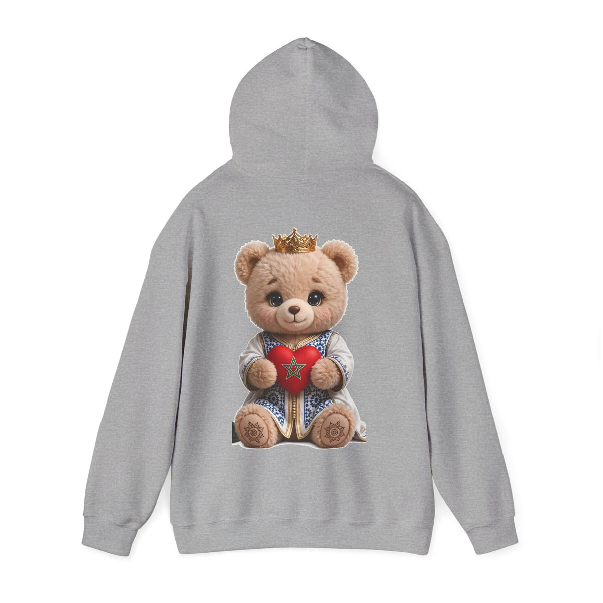 Teddy Bear Hoodie — Cute Crowned Bear Holding Heart Pullover - LUMÏA