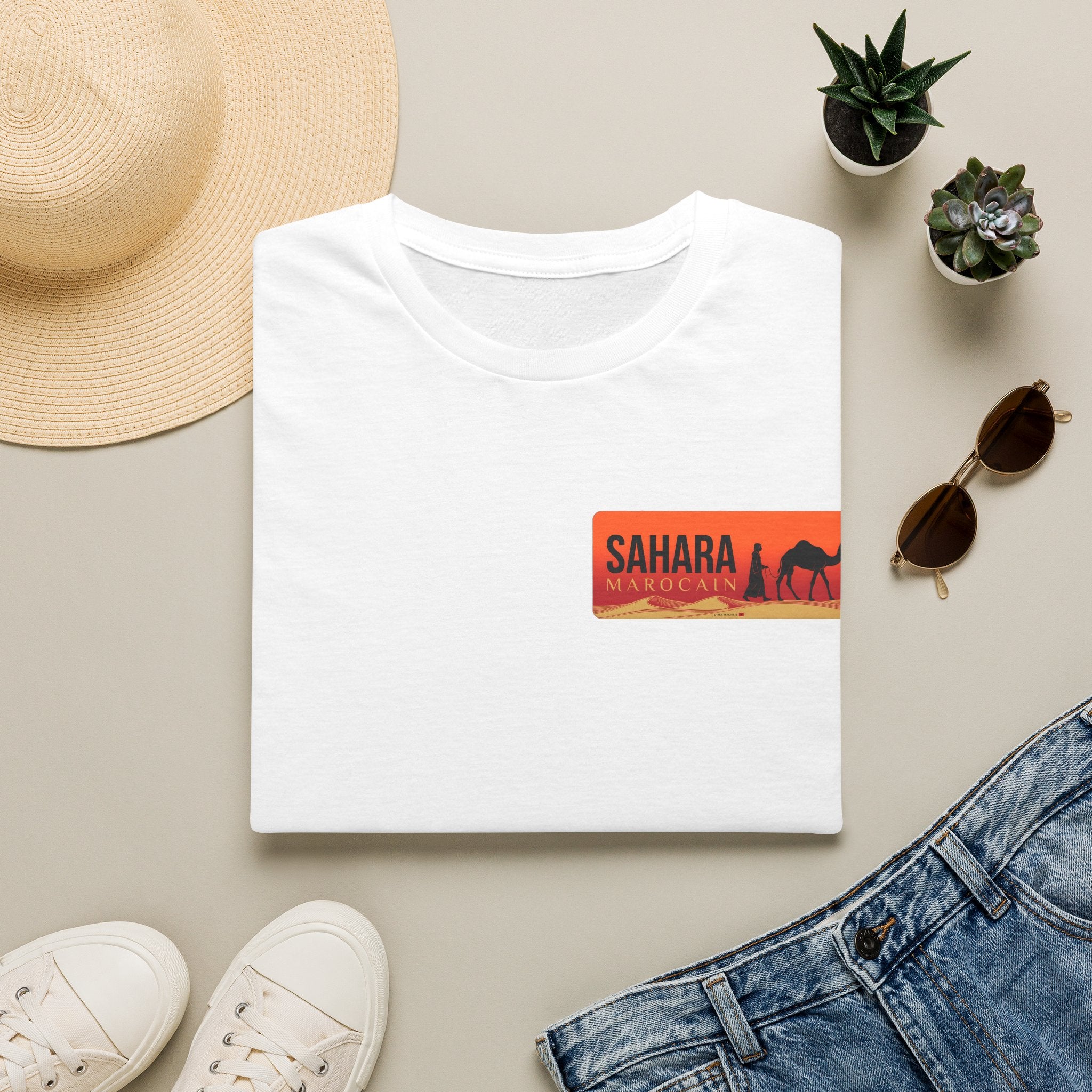 Sahara Morocco Sunset T-Shirt — Desert Camel Graphic Tee - LUMÏA