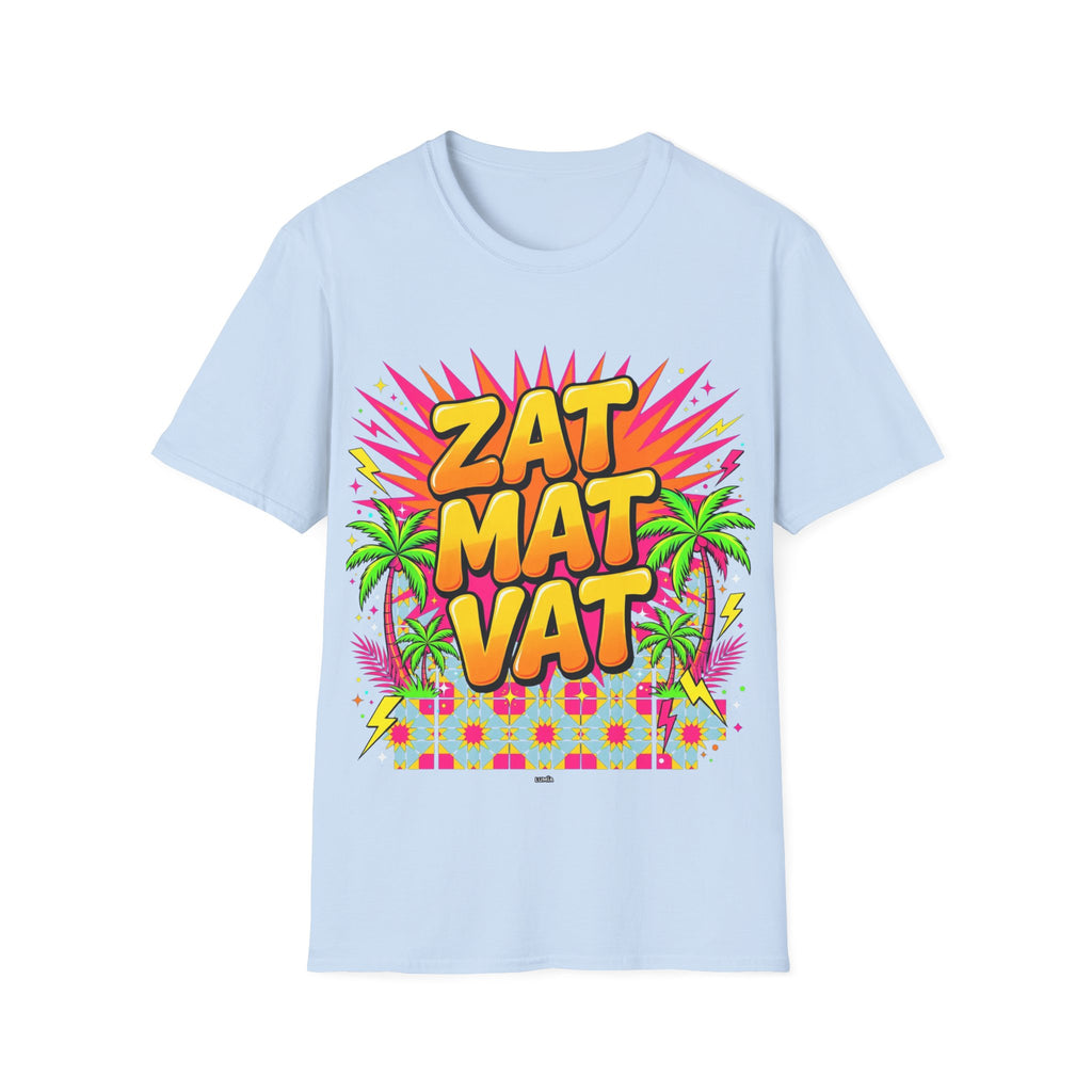 Zat Mat Vat Tropical Pop T-Shirt — Bright Hawaiian Graphic Tee - LUMÏA