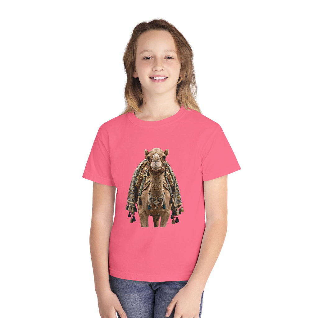 Youth Tee — Cute Camel Graphic Shirt (Boho Desert Vibe)