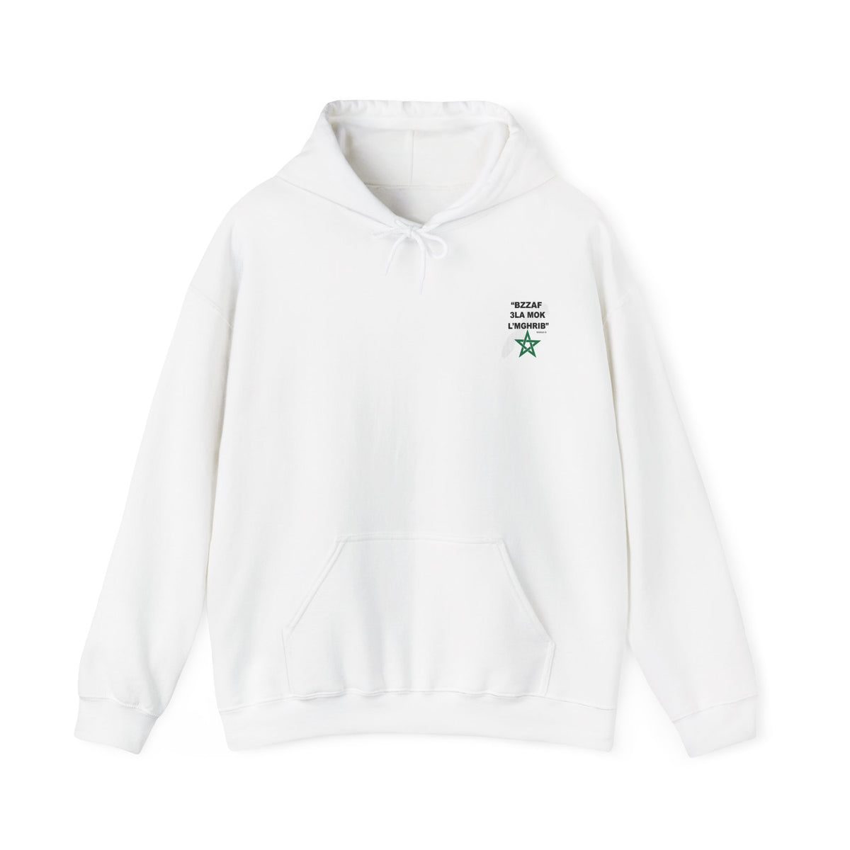 Moroccan Pride Hoodie — “Bzzaf 3la Mok L’Mghrib” Graphic Sweatshirt - LUMÏA