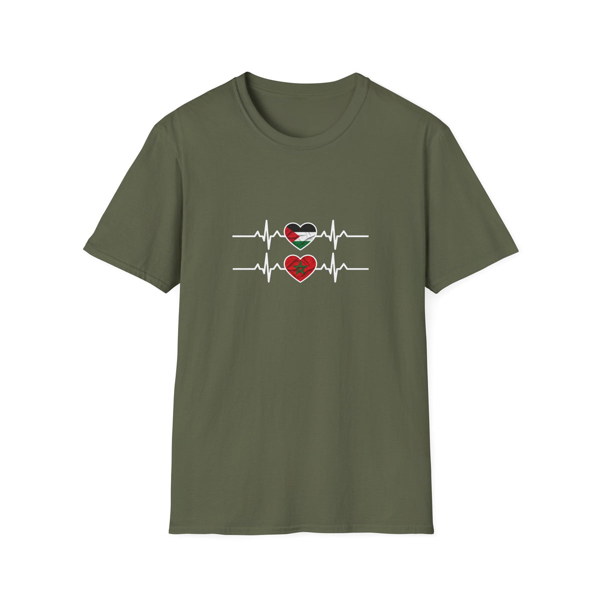 T-shirt Battement de cœur Maroc Palestine - LUMÏA