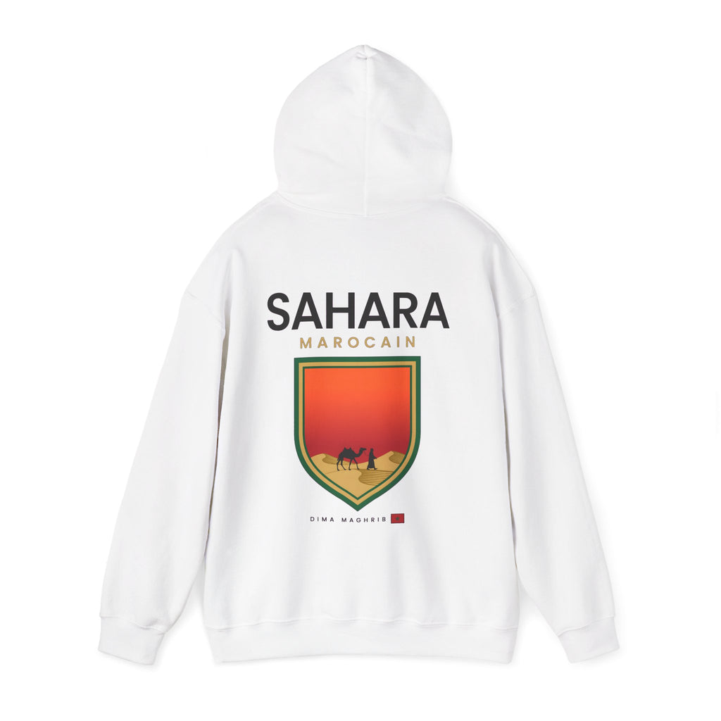 Sahara Marocain Hoodie — Desert Crest Graphic Pullover - LUMÏA