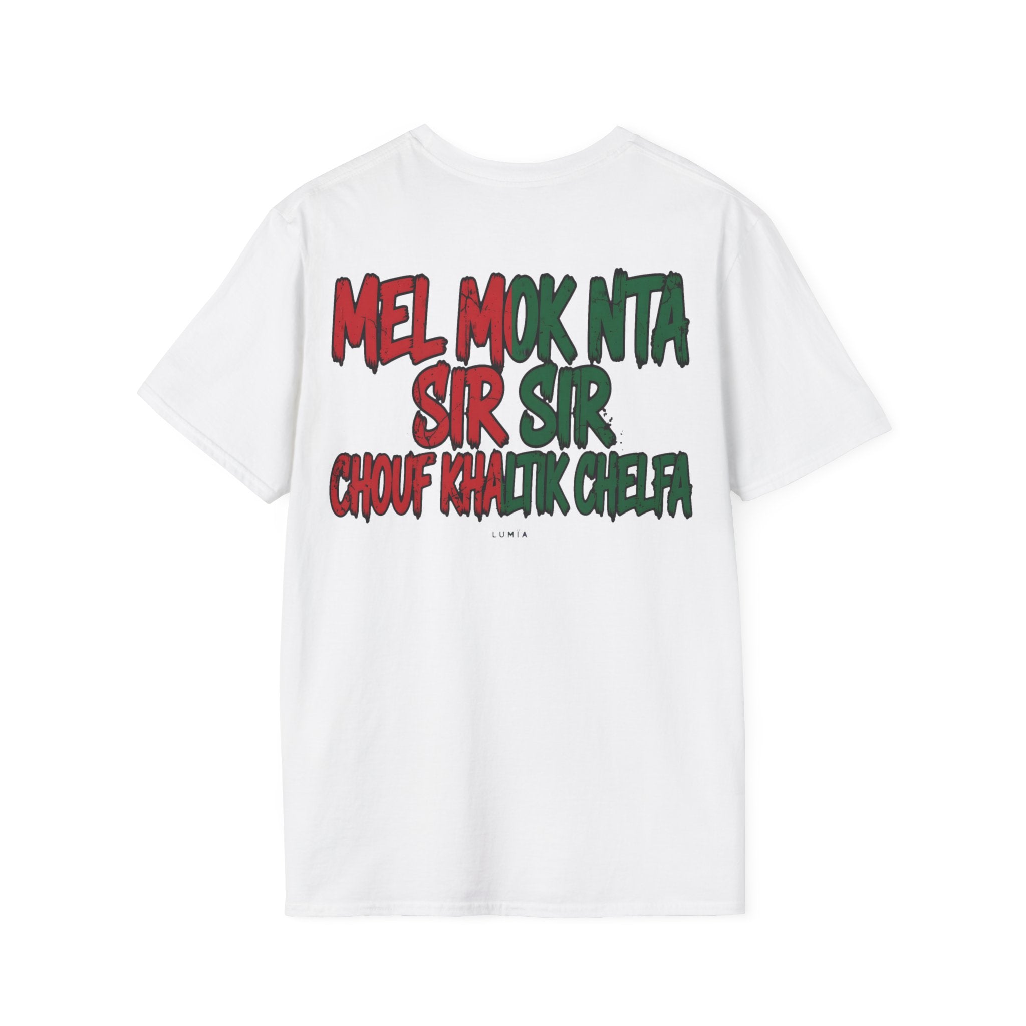 Mel Mok Nta Sir Sir Graphic Tee – Bold Red & Green Statement T-Shirt