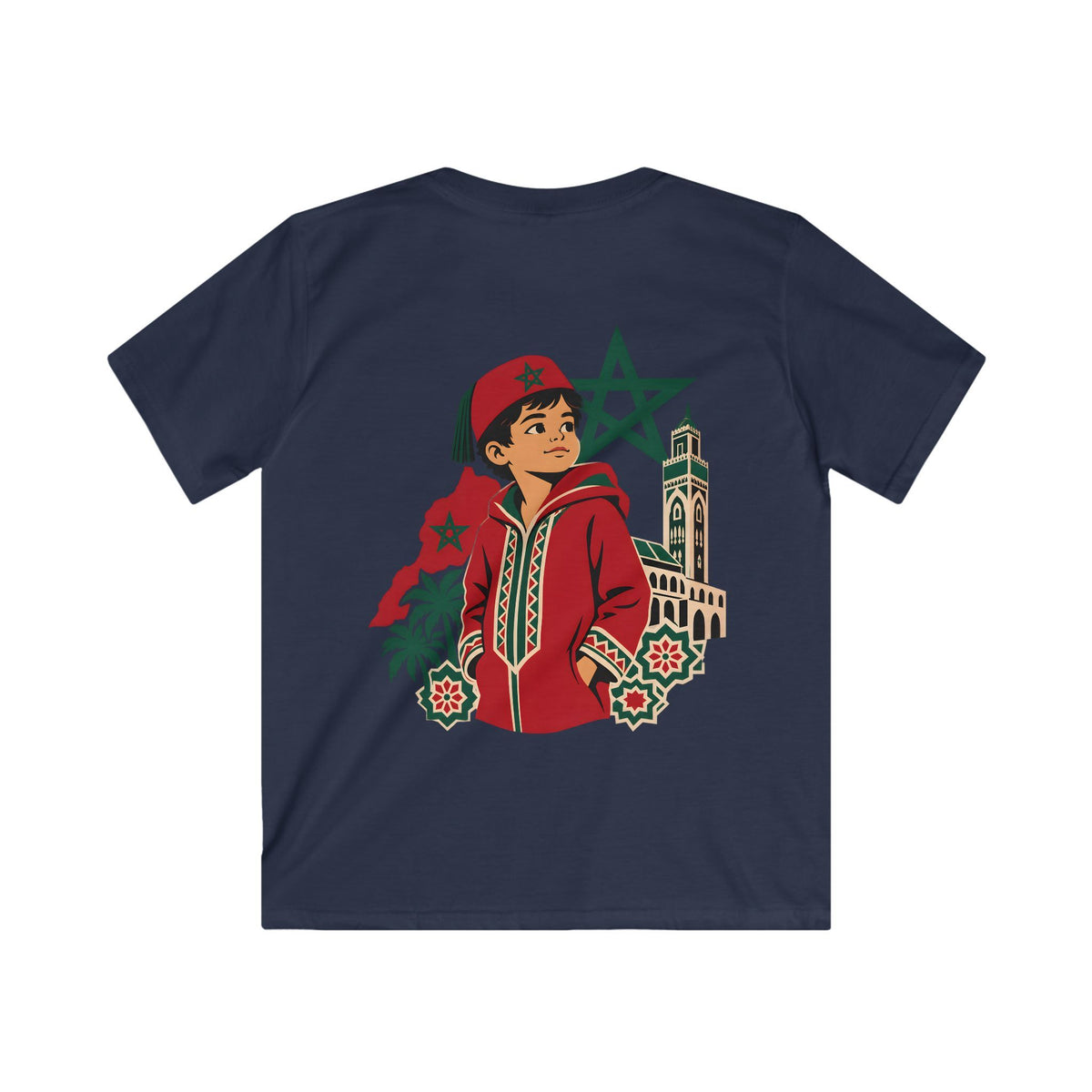 T-shirt enfant marocain — Illustration Casablanca 212