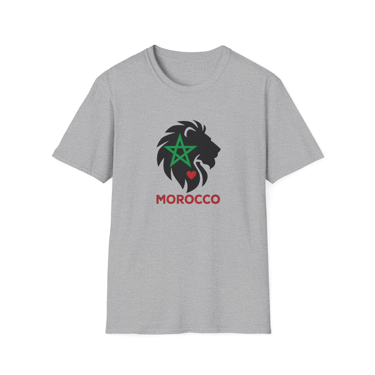 T-shirt Lion du Maroc – Étoile verte et cœur rouge - LUMÏA