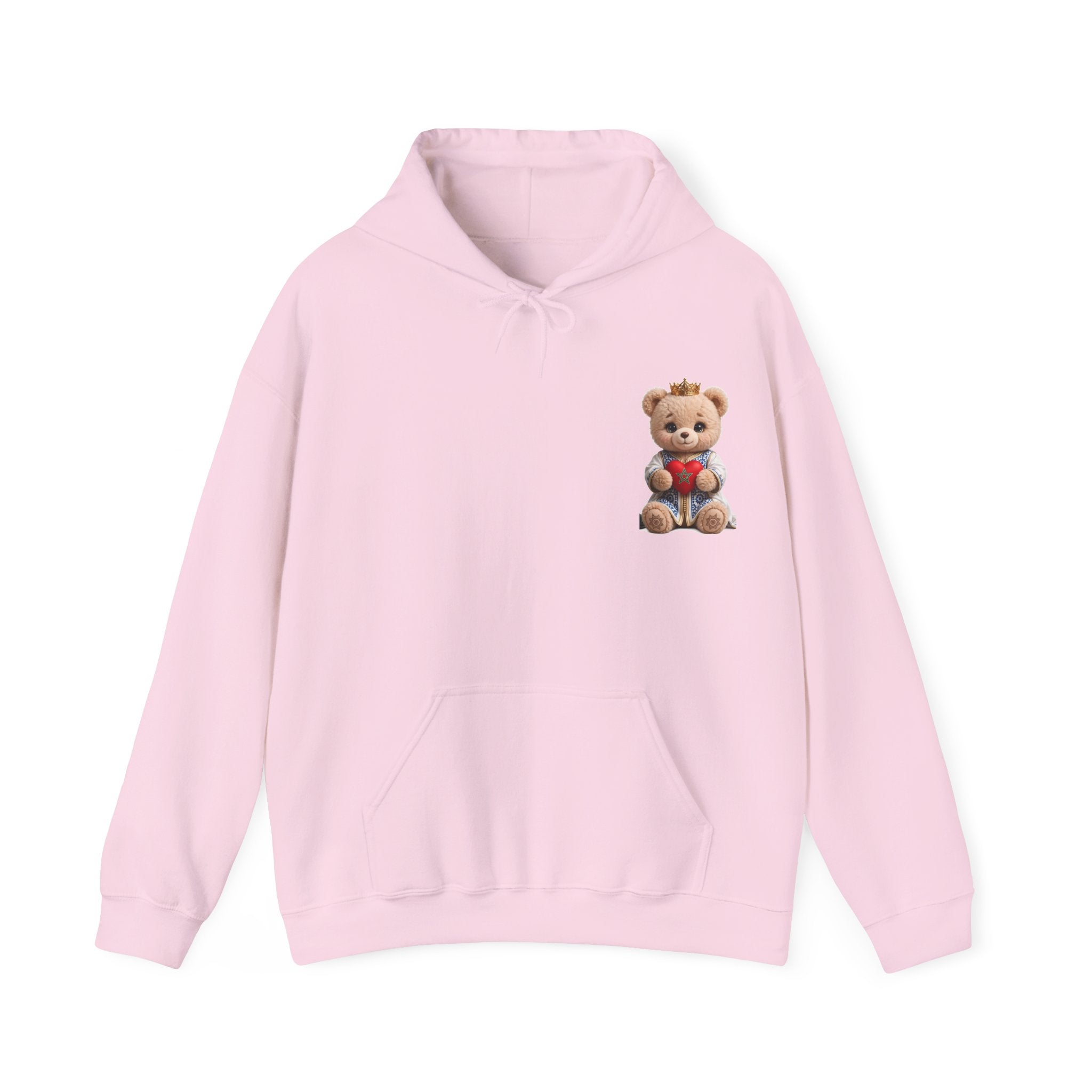 Teddy Bear Hoodie — Cute Crowned Bear Holding Heart Pullover - LUMÏA