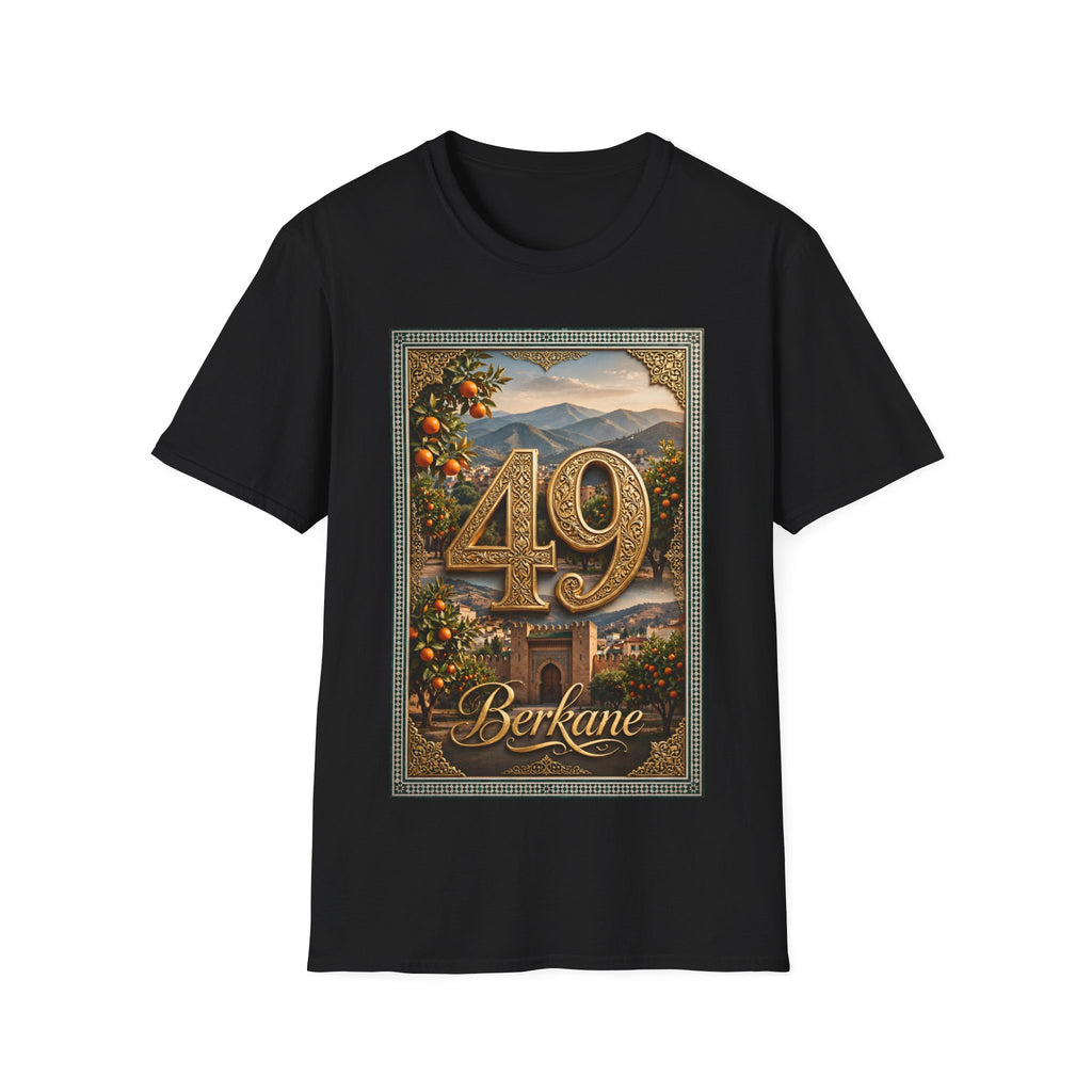 40/49 Birthday Vintage Landscape T‑Shirt — Personalized 'Berkane' Name Retro Number Tee