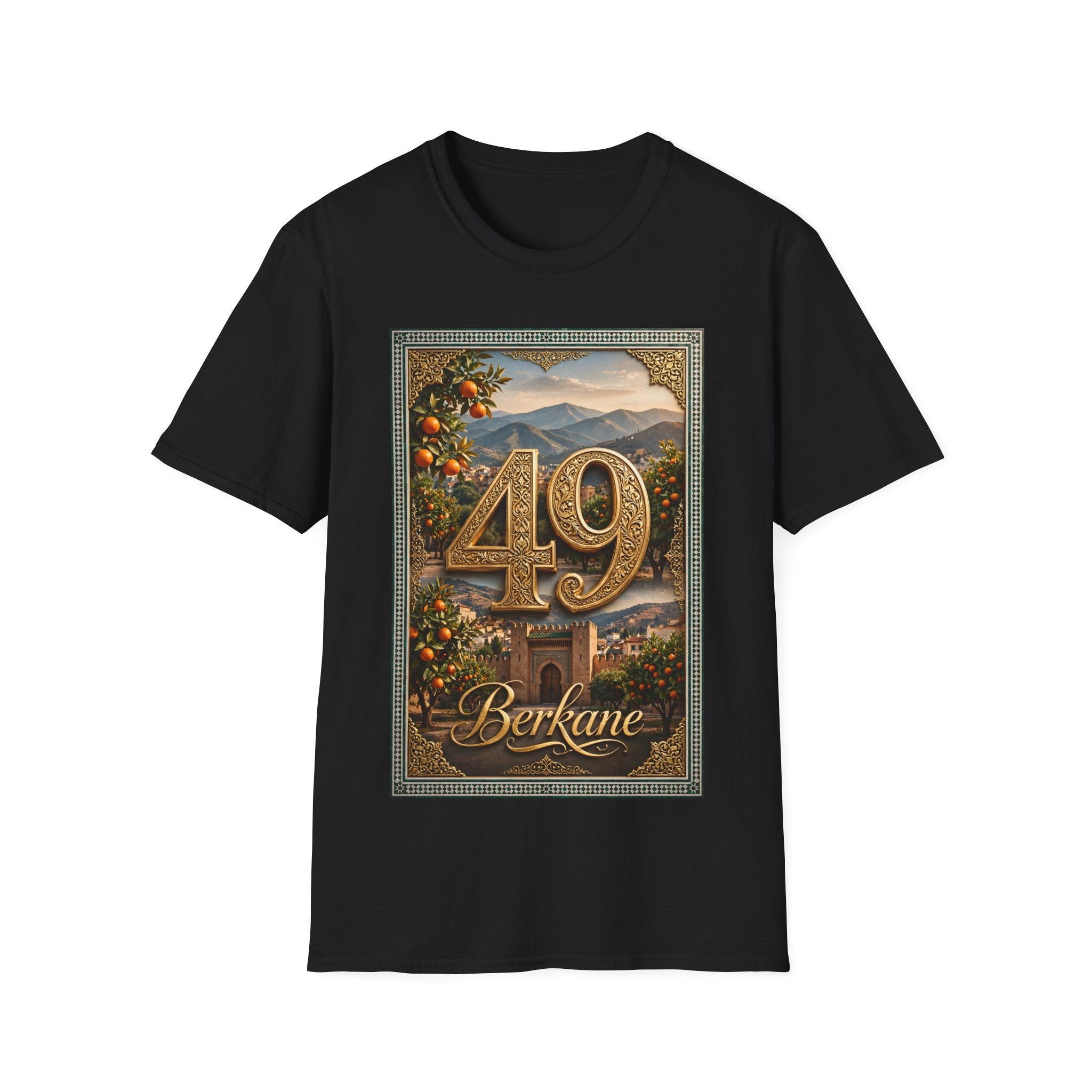 40/49 Birthday Vintage Landscape T‑Shirt — Personalized 'Berkane' Name Retro Number Tee
