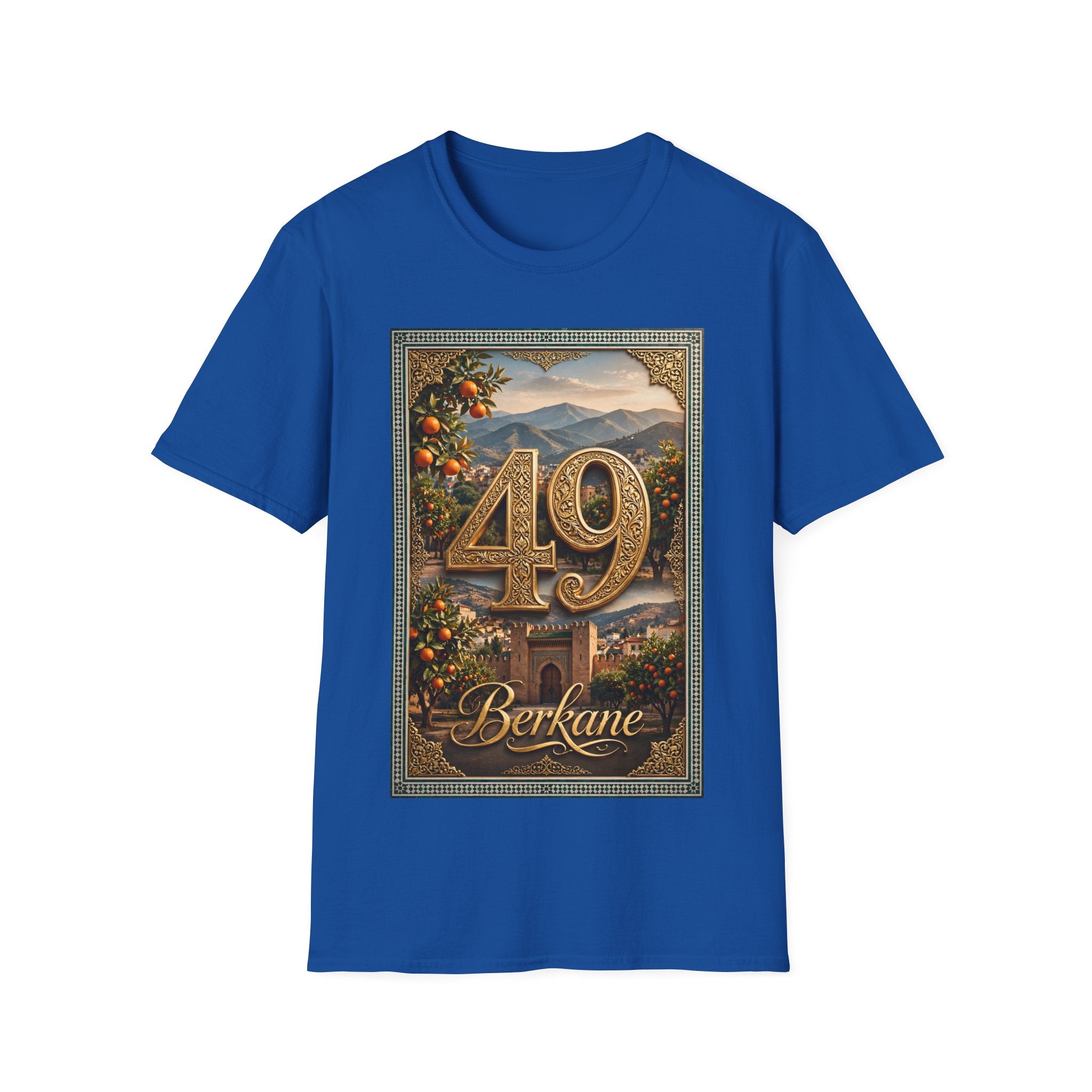 40/49 Birthday Vintage Landscape T‑Shirt — Personalized 'Berkane' Name Retro Number Tee