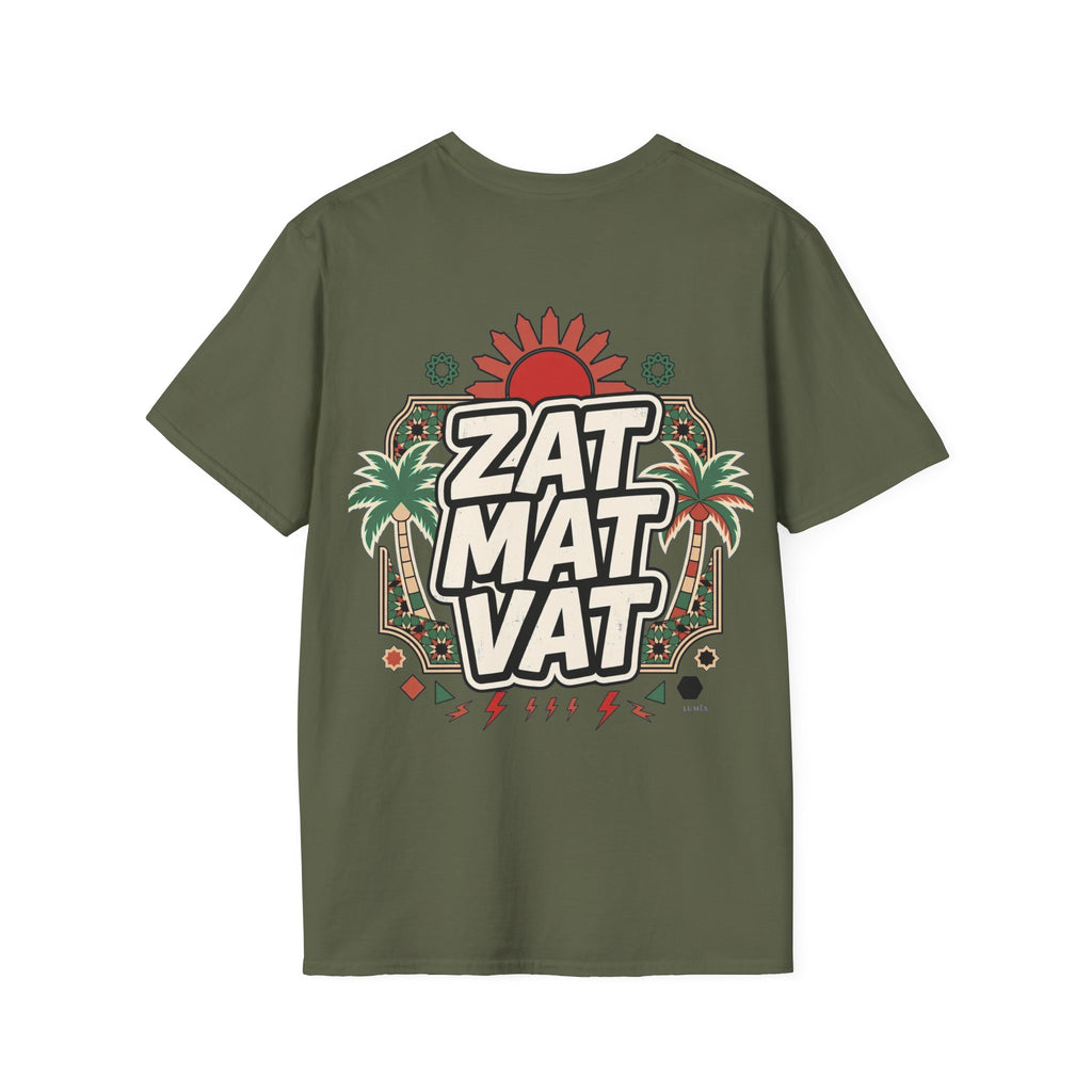 Zat Mat Vat Tropical Pop T-Shirt — Bright Hawaiian Graphic Tee - LUMÏA