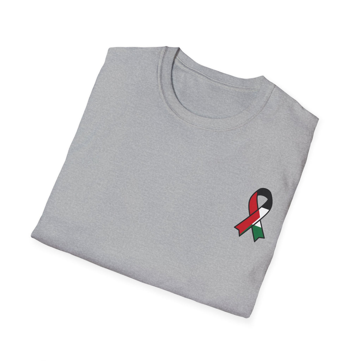 T-shirt Ruban de solidarité, rouge noir et vert - LUMÏA