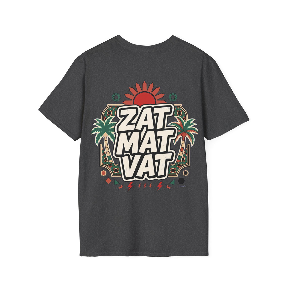 Zat Mat Vat Tropical Pop T-Shirt — Bright Hawaiian Graphic Tee - LUMÏA