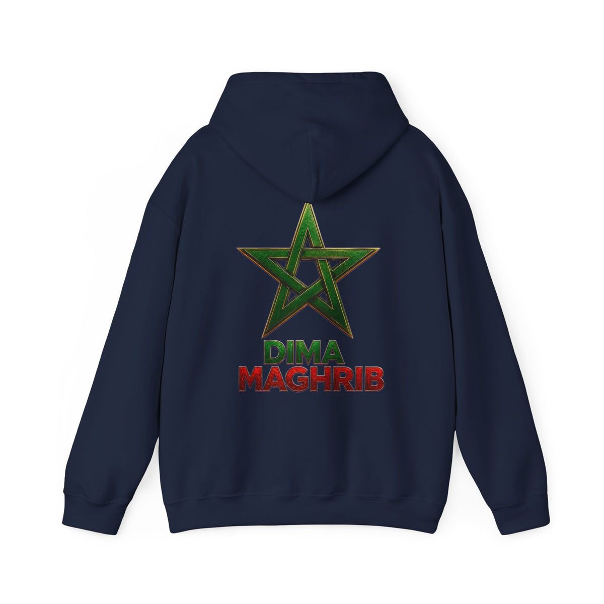 Dima Maghrib Star Hoodie – Moroccan Pride Graphic Pullover - LUMÏA