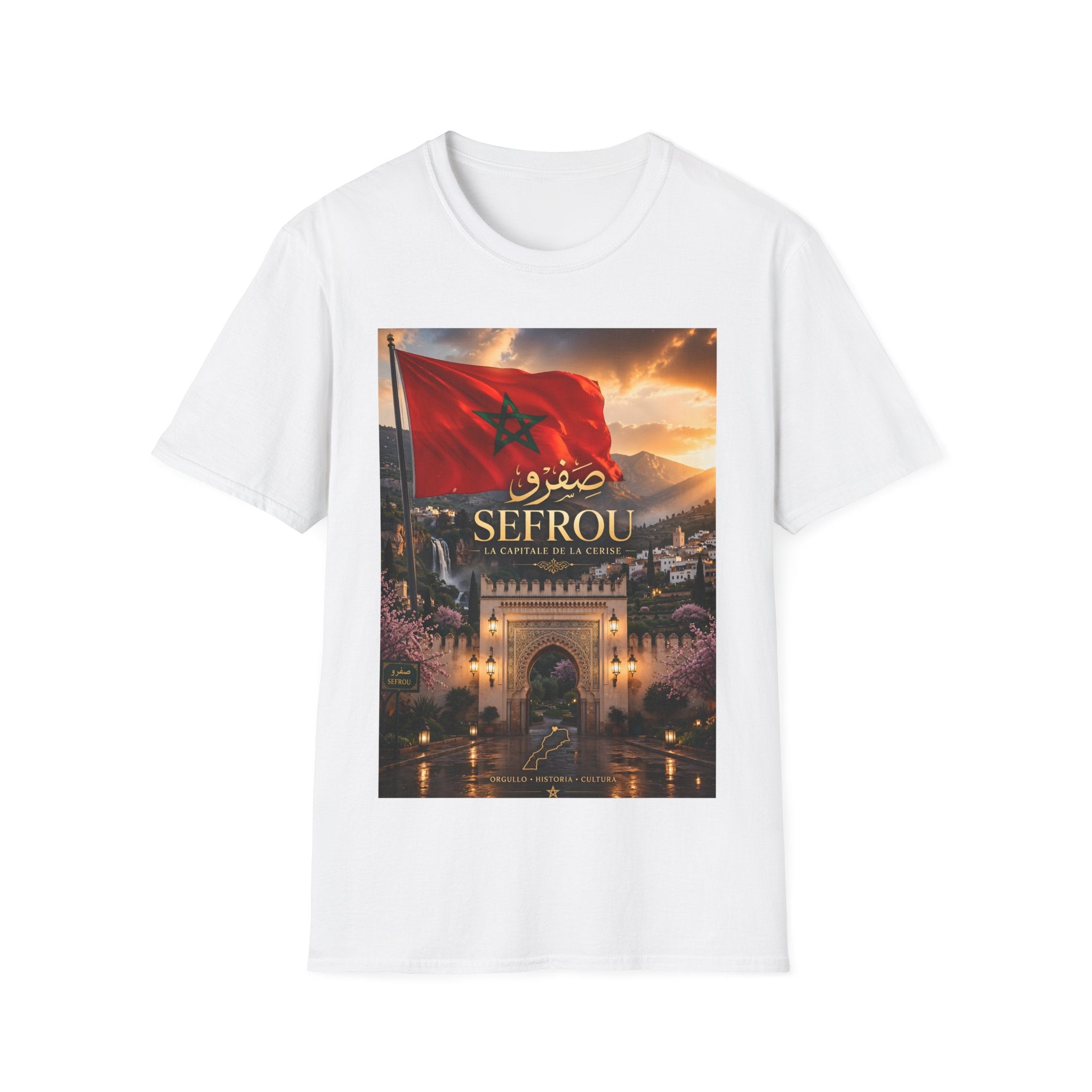 Sefrou Flag T-Shirt — Moroccan City Pride Tee