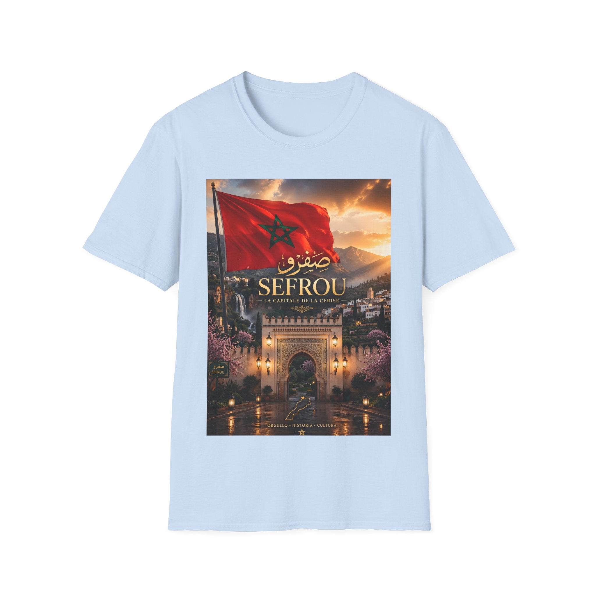 Sefrou Flag T-Shirt — Moroccan City Pride Tee