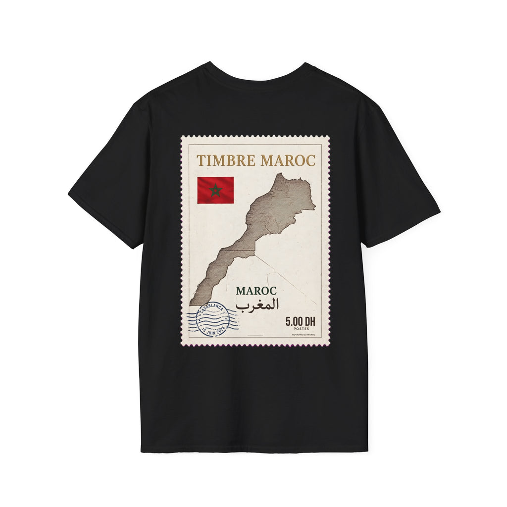 T-shirt Timbre Maroc — Carte du Maroc vintage