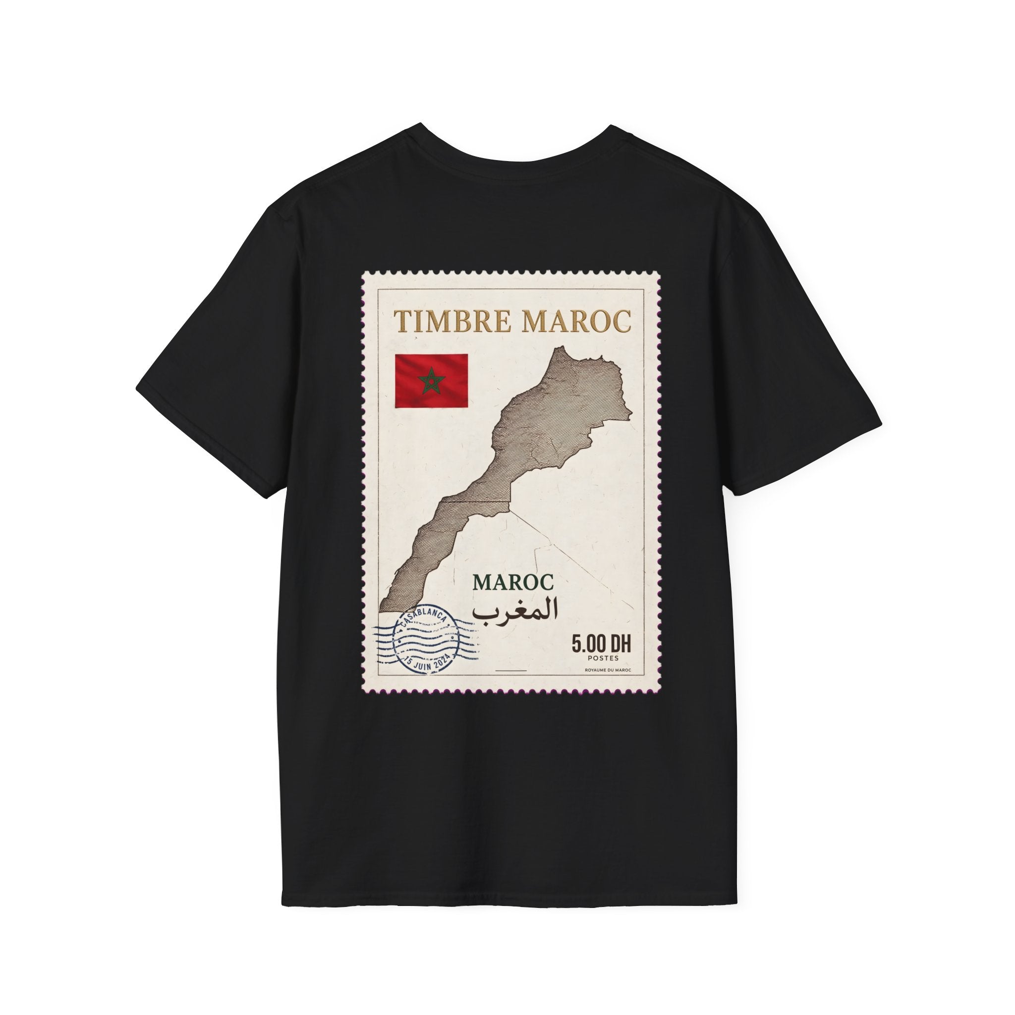 T-shirt Timbre Maroc — Carte du Maroc vintage
