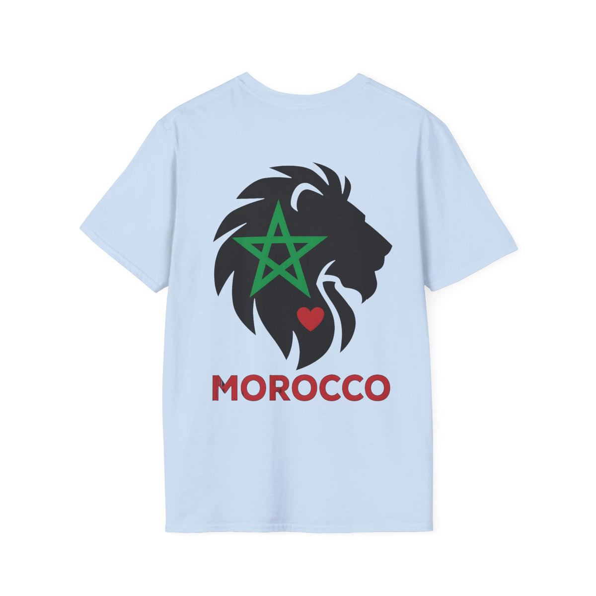 T-shirt Lion du Maroc – Étoile verte et cœur rouge - LUMÏA