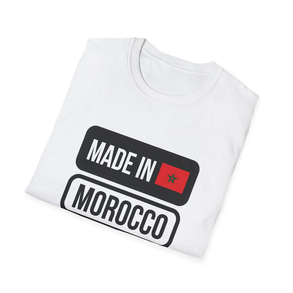 T-shirt « Made in Morocco » — motif et citation arabe au dos