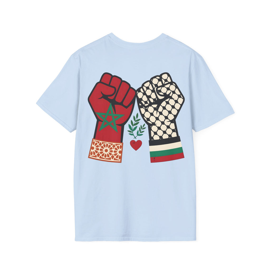 T-shirt Maroc & Palestine – Solidarité - LUMÏA