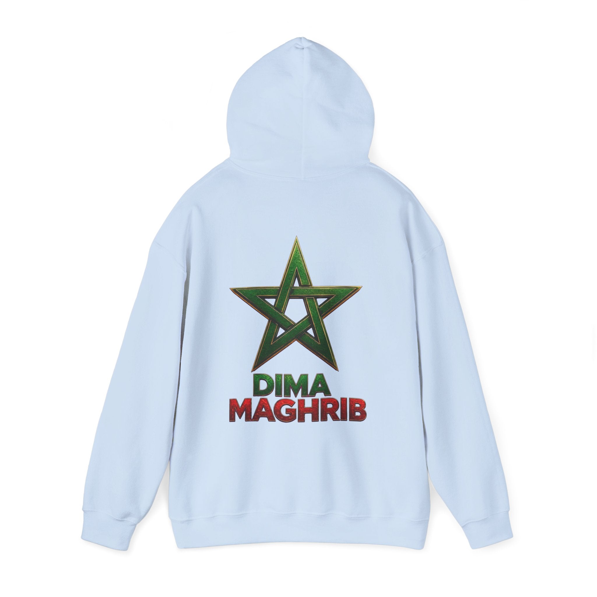 Dima Maghrib Star Hoodie – Moroccan Pride Graphic Pullover - LUMÏA