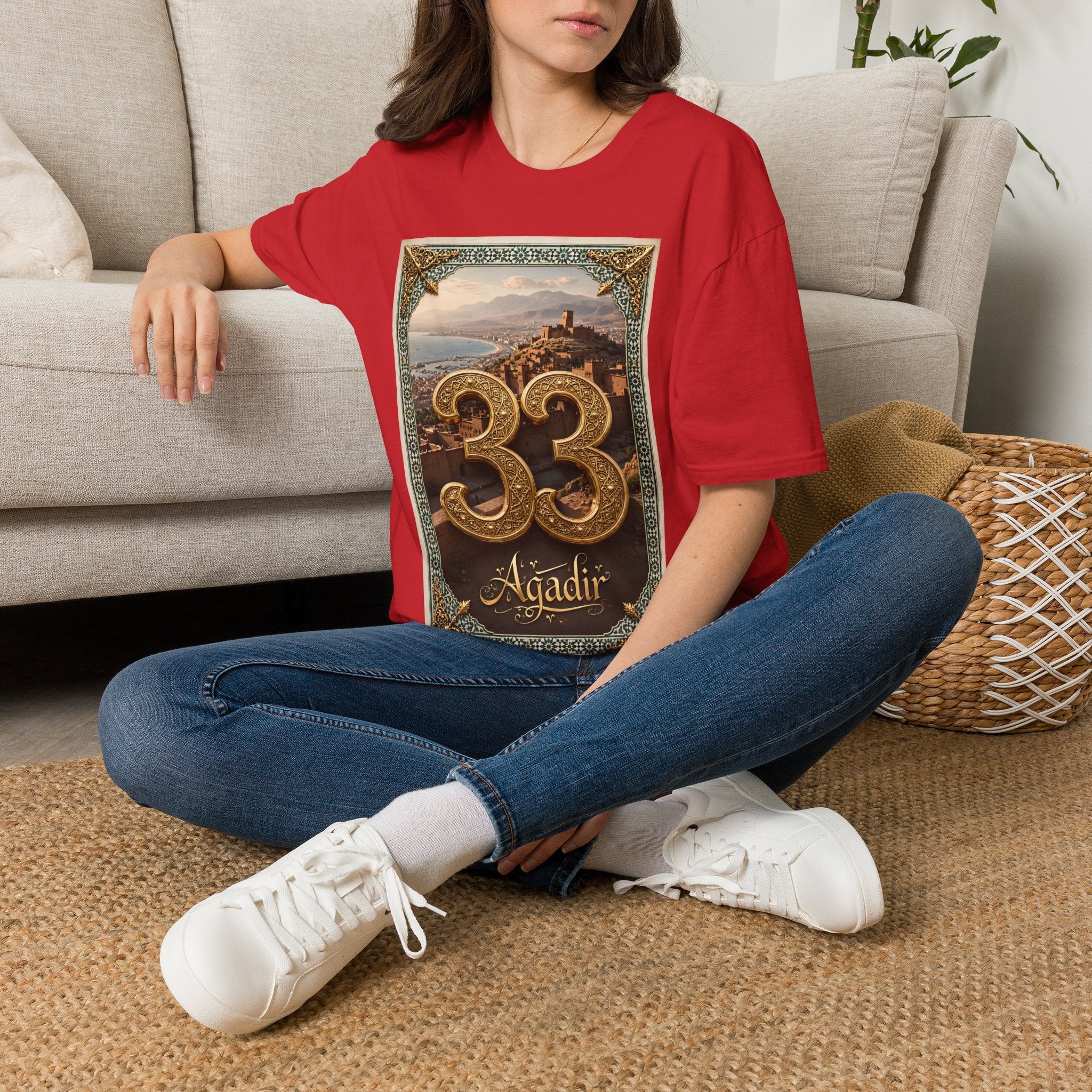 Moroccan Agadir 33 Vintage Poster T-Shirt