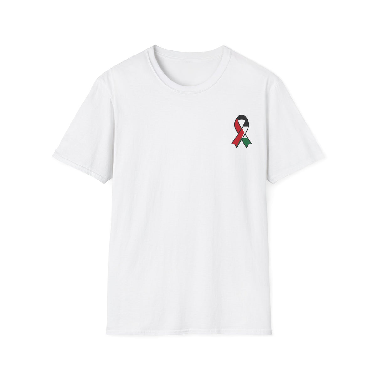 T-shirt Ruban de solidarité, rouge noir et vert - LUMÏA