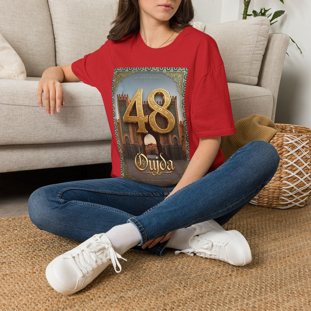 48 Oujda Souvenir T-Shirt — Vintage Moroccan Cityscape Tee