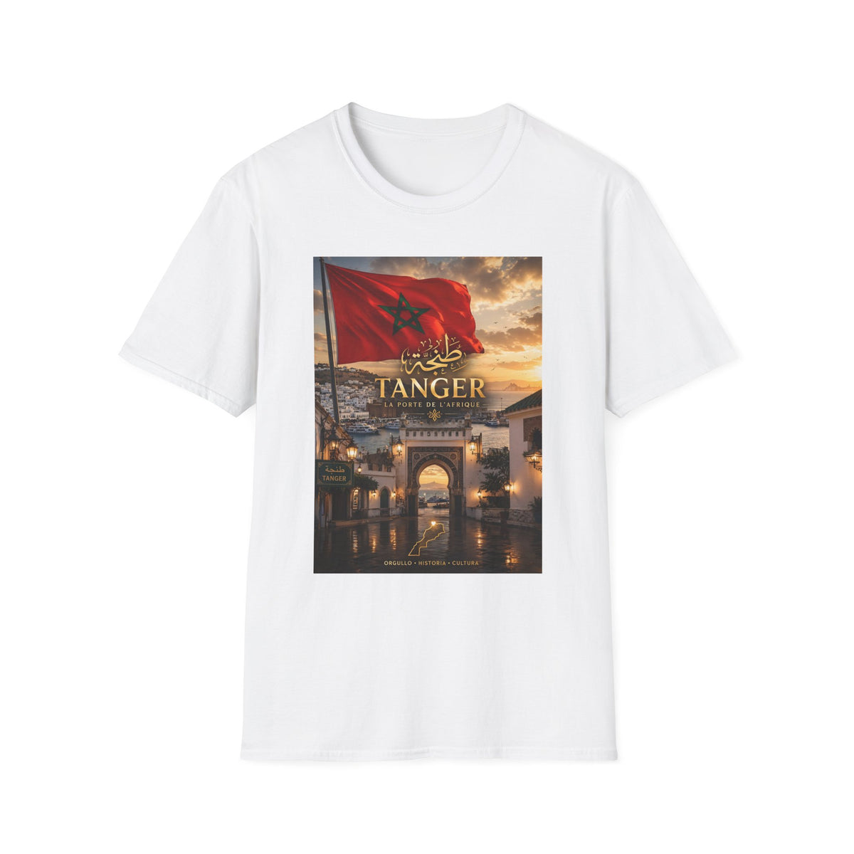 Tanger Morocco Flag T-Shirt — La Porte de L'Afrique Graphic Tee - LUMÏA
