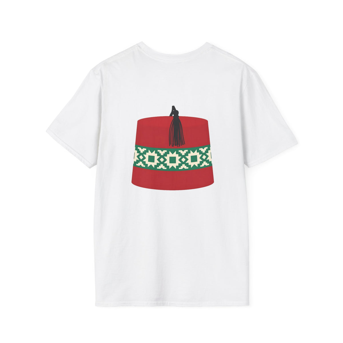 T-shirt graphique Fès fleuri – motif marocain au dos