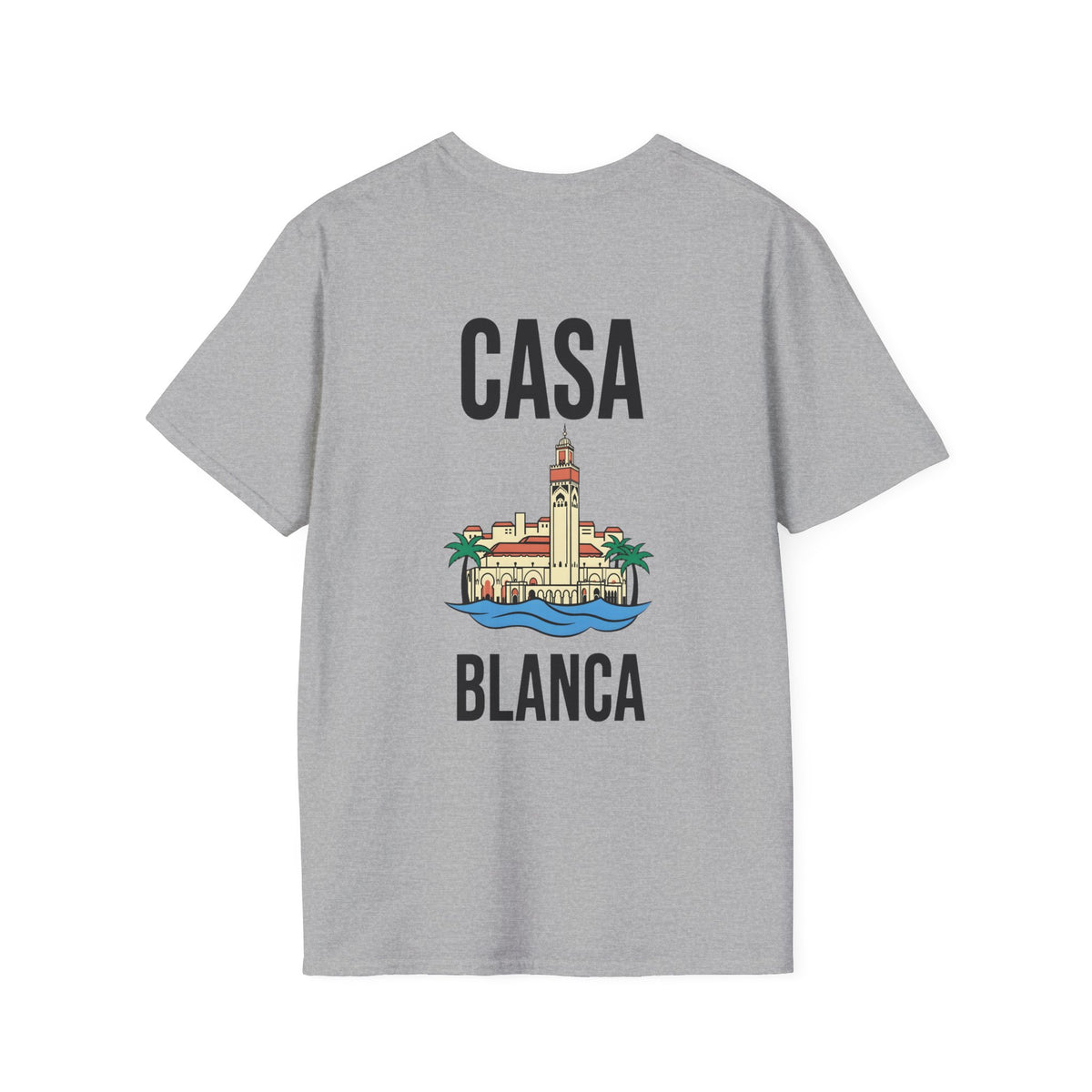 T-shirt Casablanca — Skyline minimaliste de la ville
