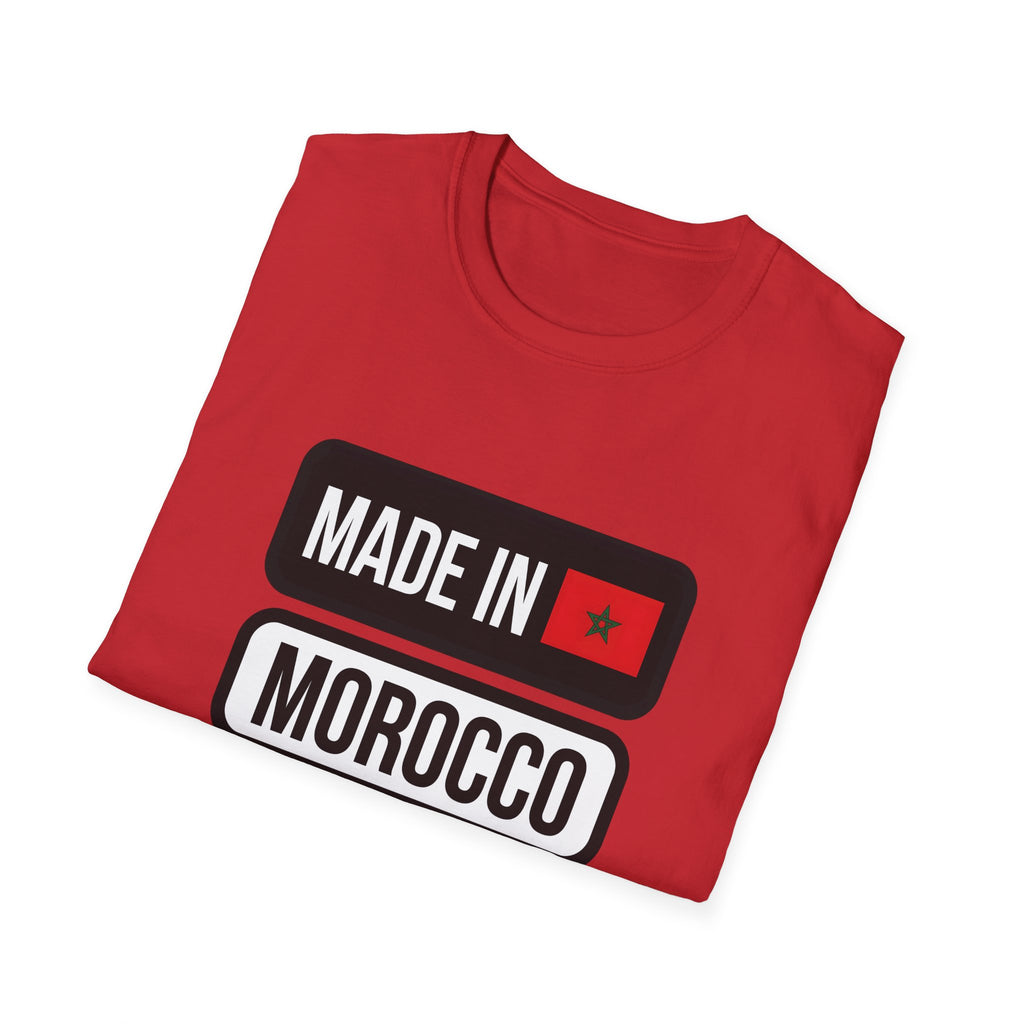 T-shirt « Made in Morocco » — motif et citation arabe au dos