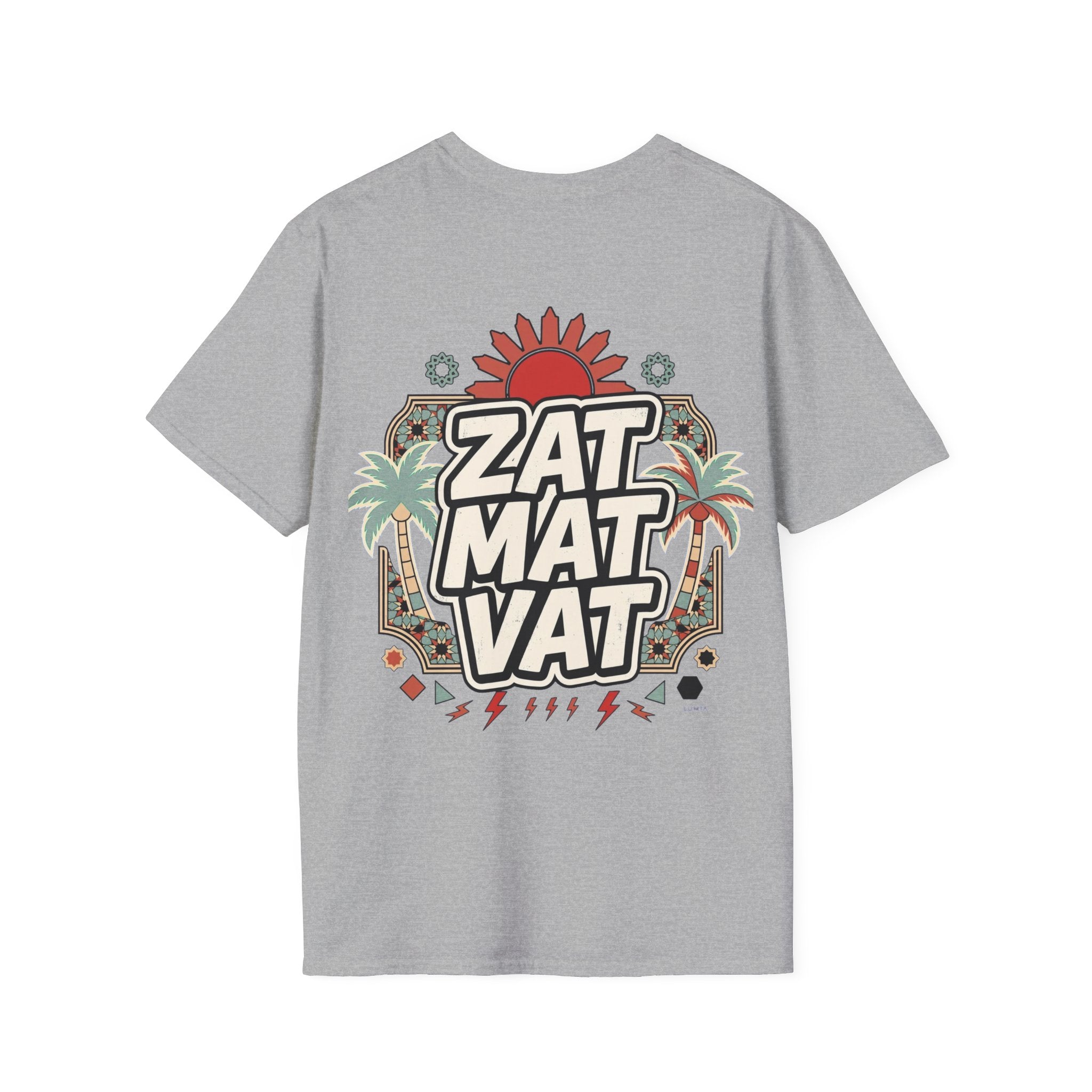 Zat Mat Vat Tropical Pop T-Shirt — Bright Hawaiian Graphic Tee - LUMÏA