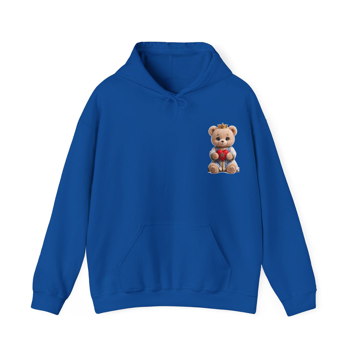 Teddy Bear Hoodie — Cute Crowned Bear Holding Heart Pullover - LUMÏA