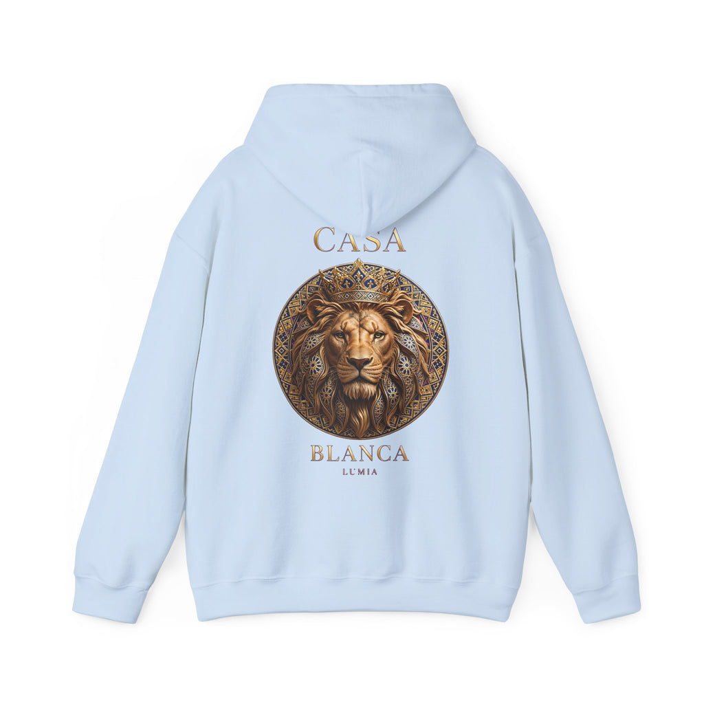 Sweat à capuche fabriqué au Maroc, lion Casa Blanca - LUMÏA