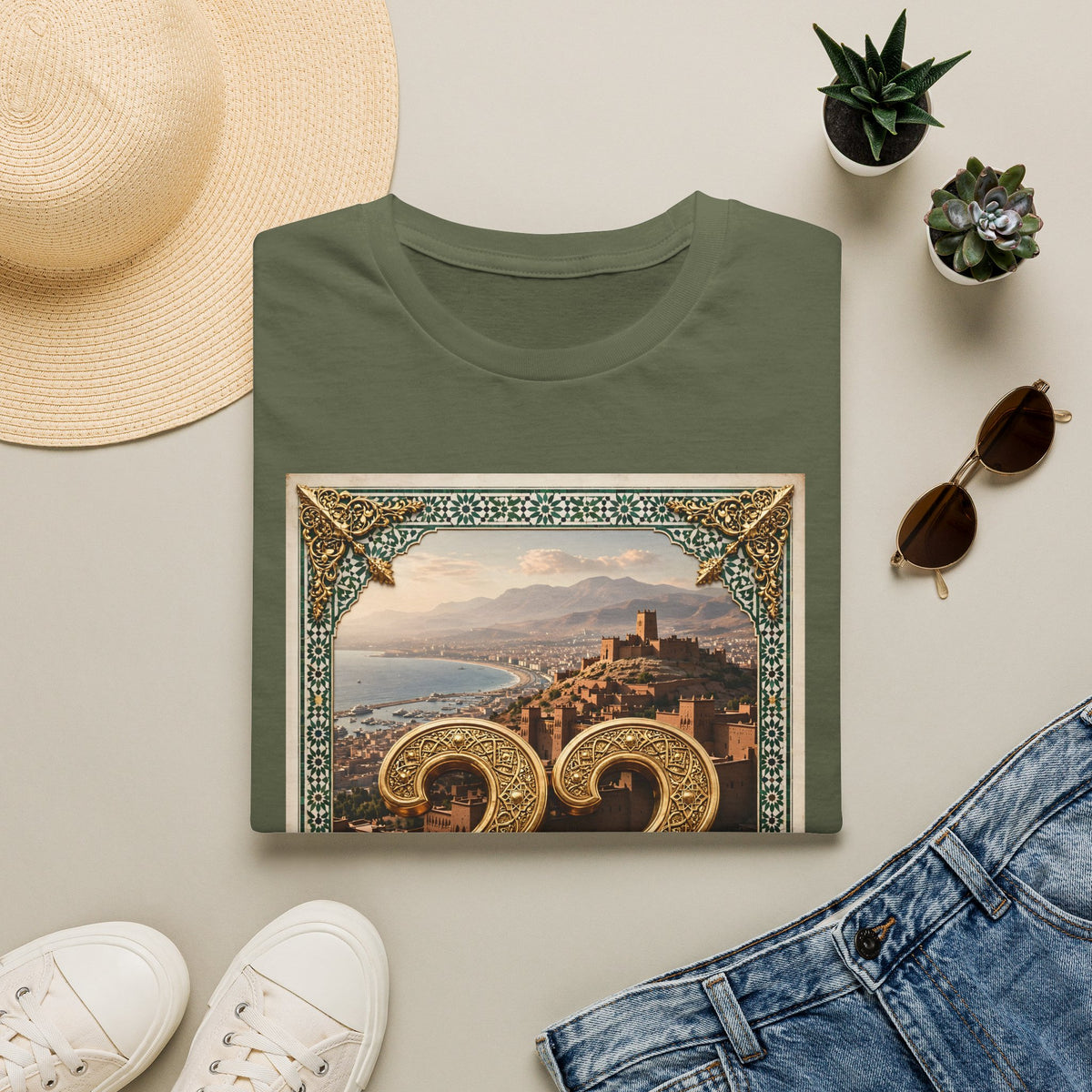 Moroccan Agadir 33 Vintage Poster T-Shirt - LUMÏA