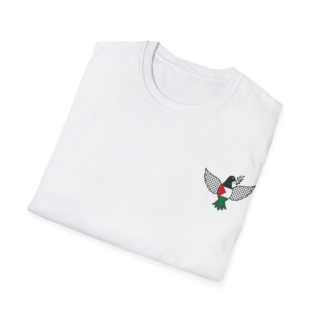 T-shirt Colombe Palestine, rameau d’olivier - LUMÏA