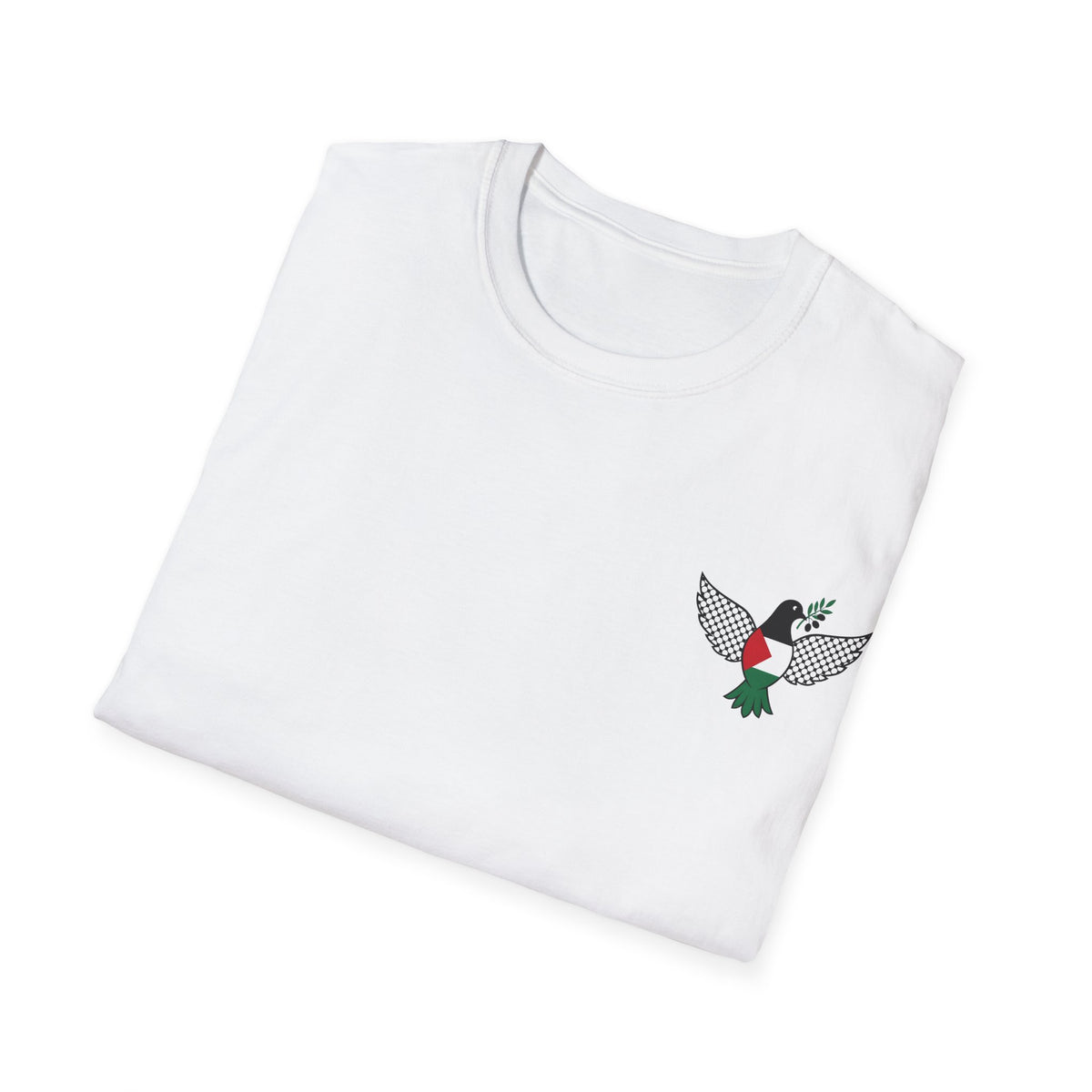 T-shirt Colombe Palestine, rameau d’olivier - LUMÏA