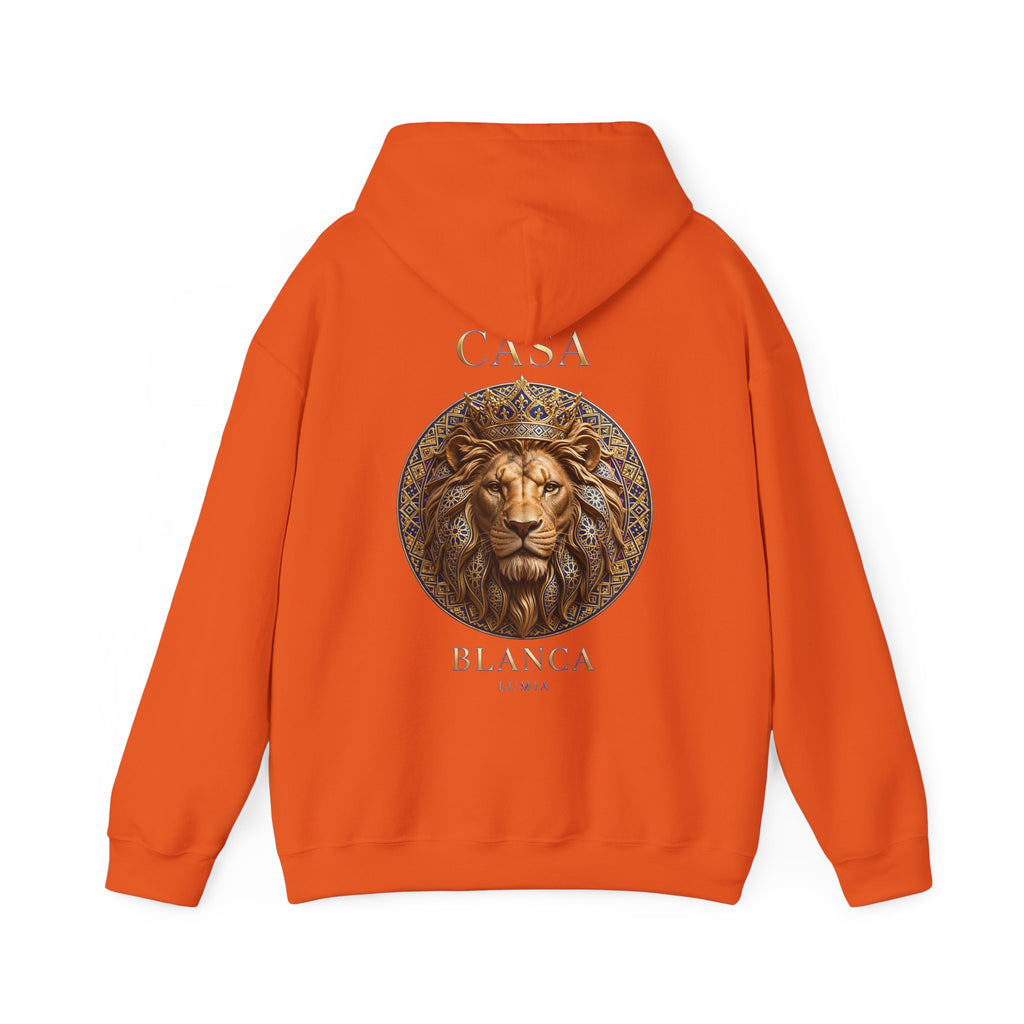 Sweat à capuche fabriqué au Maroc, lion Casa Blanca - LUMÏA