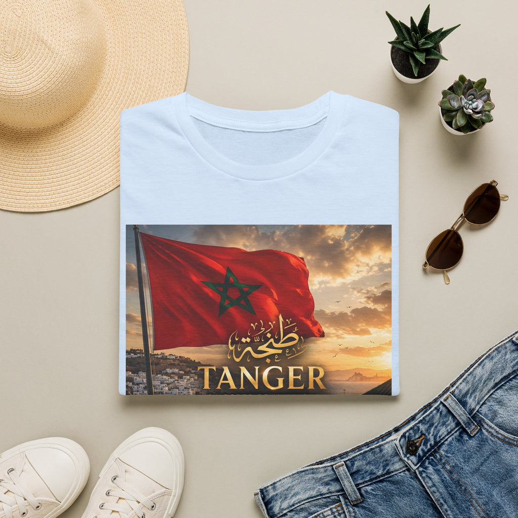 Tanger Flag T‑Shirt — Moroccan Sunset Graphic Tee