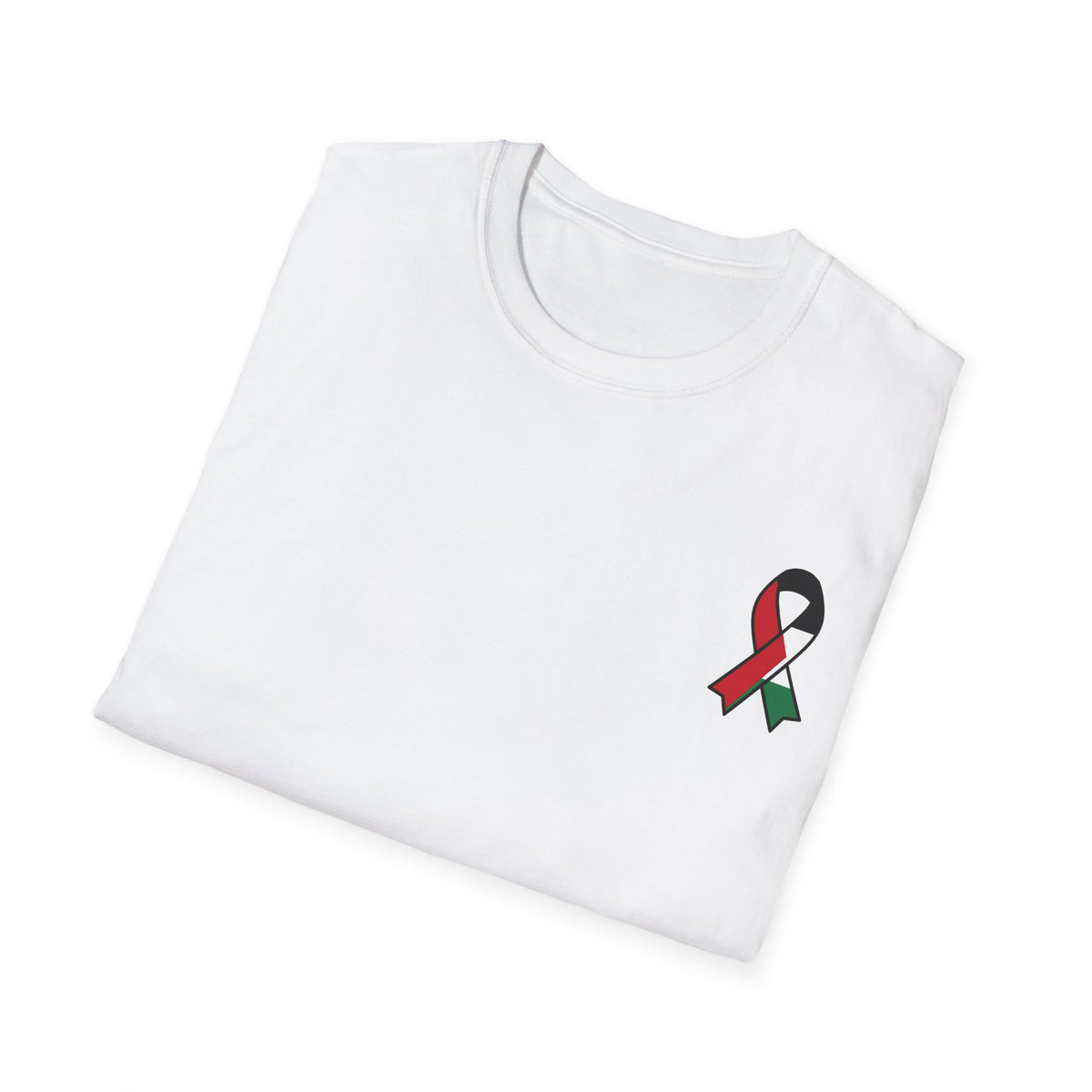 T-shirt Ruban de solidarité, rouge noir et vert - LUMÏA