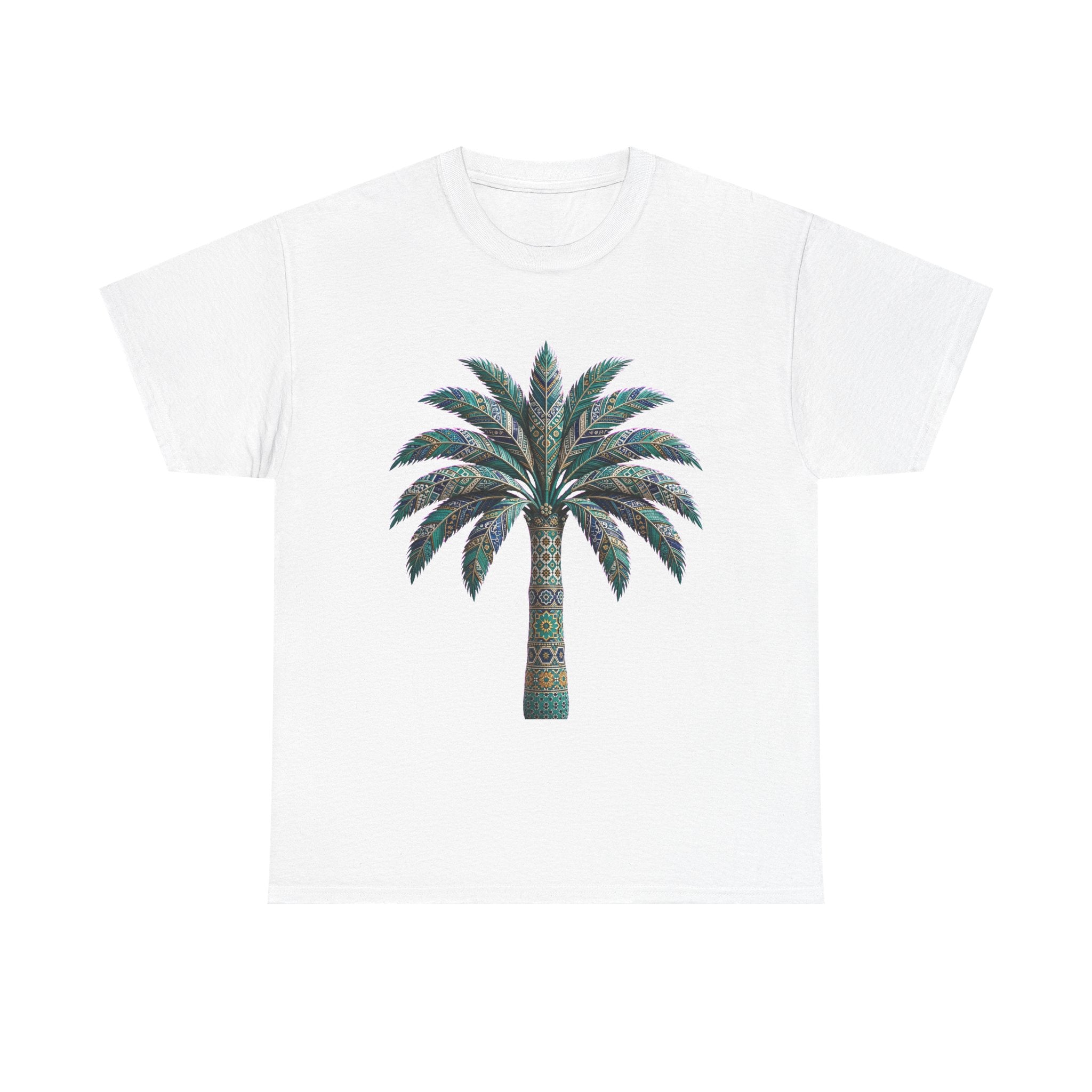 Palm Tree Graphic Tee — Tropical Botanical Palm Print T-Shirt